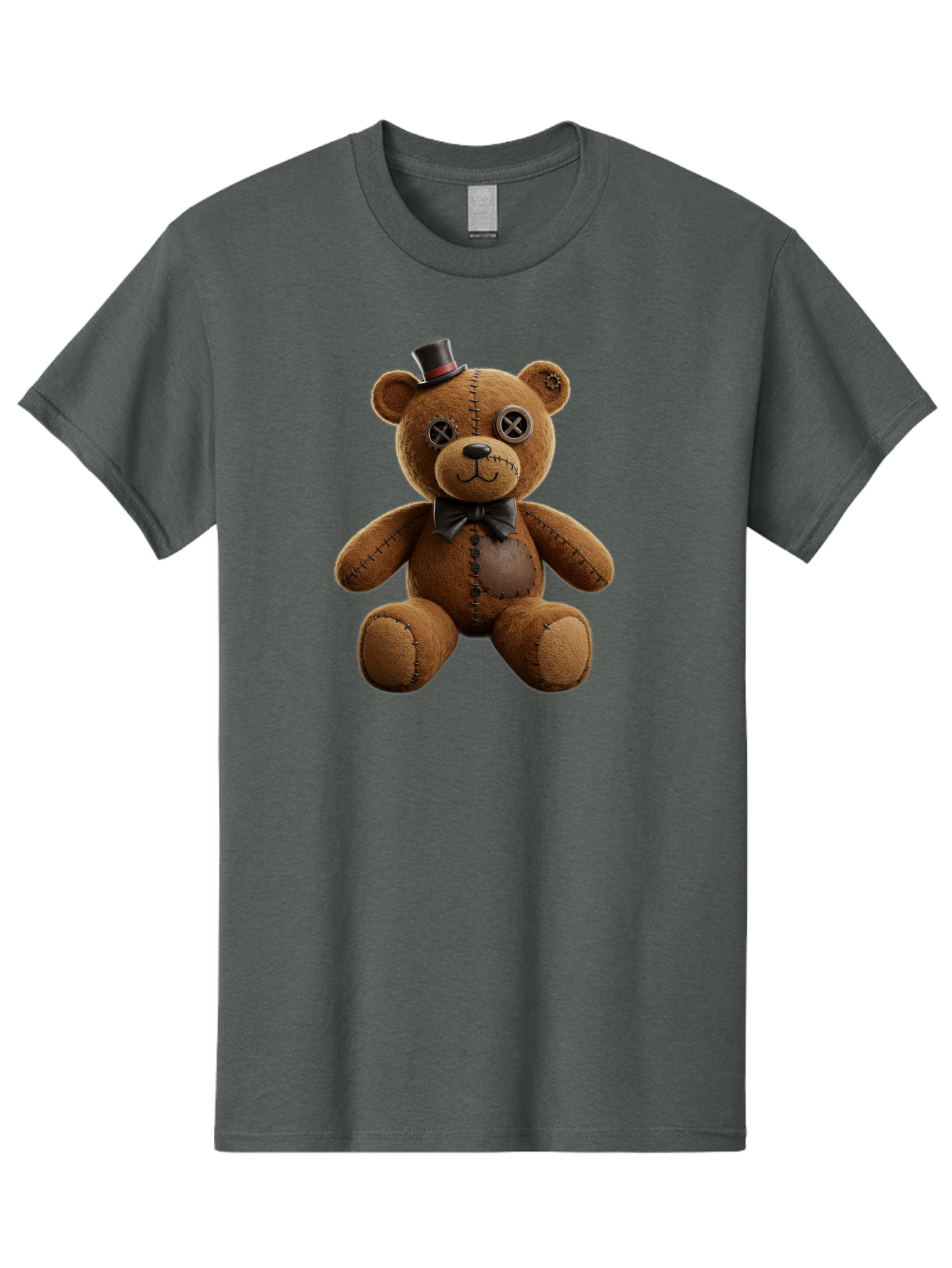 Teddy-Bear-With-Top-Hat Men'S Graphic Tee, 100% Cotton, Comfortable Casual Summer Wear, Machine Washable, Vintage Camera, Old Camera, Antique Camera, Black Camera, Classic Photography, Photography Equipment, Nostalgic Device, Film Camera, Bag056