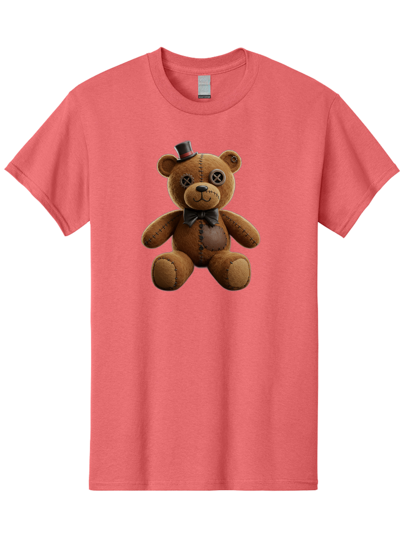 Teddy-Bear-With-Top-Hat Men'S Graphic Tee, 100% Cotton, Comfortable Casual Summer Wear, Machine Washable, Vintage Camera, Old Camera, Antique Camera, Black Camera, Classic Photography, Photography Equipment, Nostalgic Device, Film Camera, Bag056