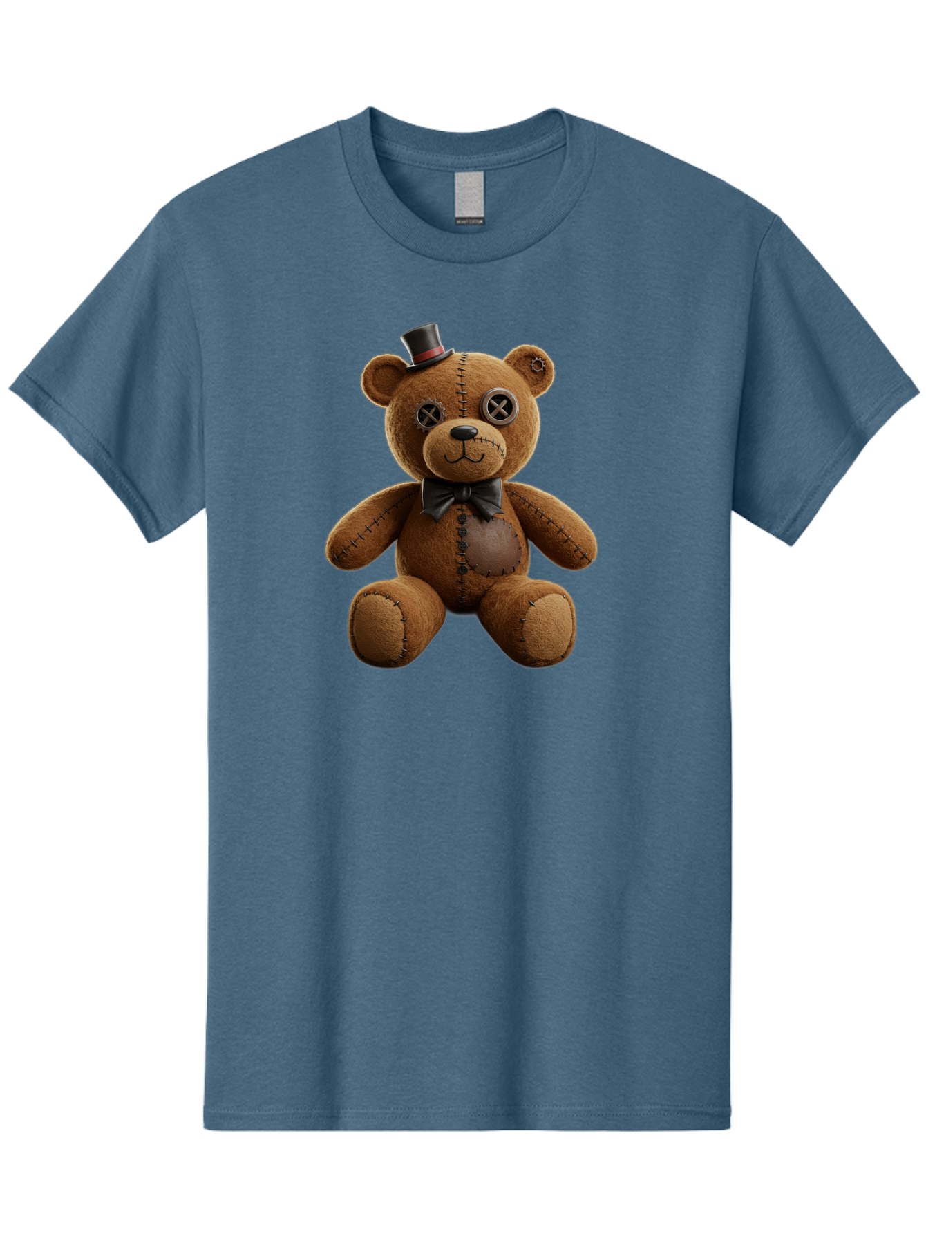 Teddy-Bear-With-Top-Hat Men'S Graphic Tee, 100% Cotton, Comfortable Casual Summer Wear, Machine Washable, Vintage Camera, Old Camera, Antique Camera, Black Camera, Classic Photography, Photography Equipment, Nostalgic Device, Film Camera, Bag056