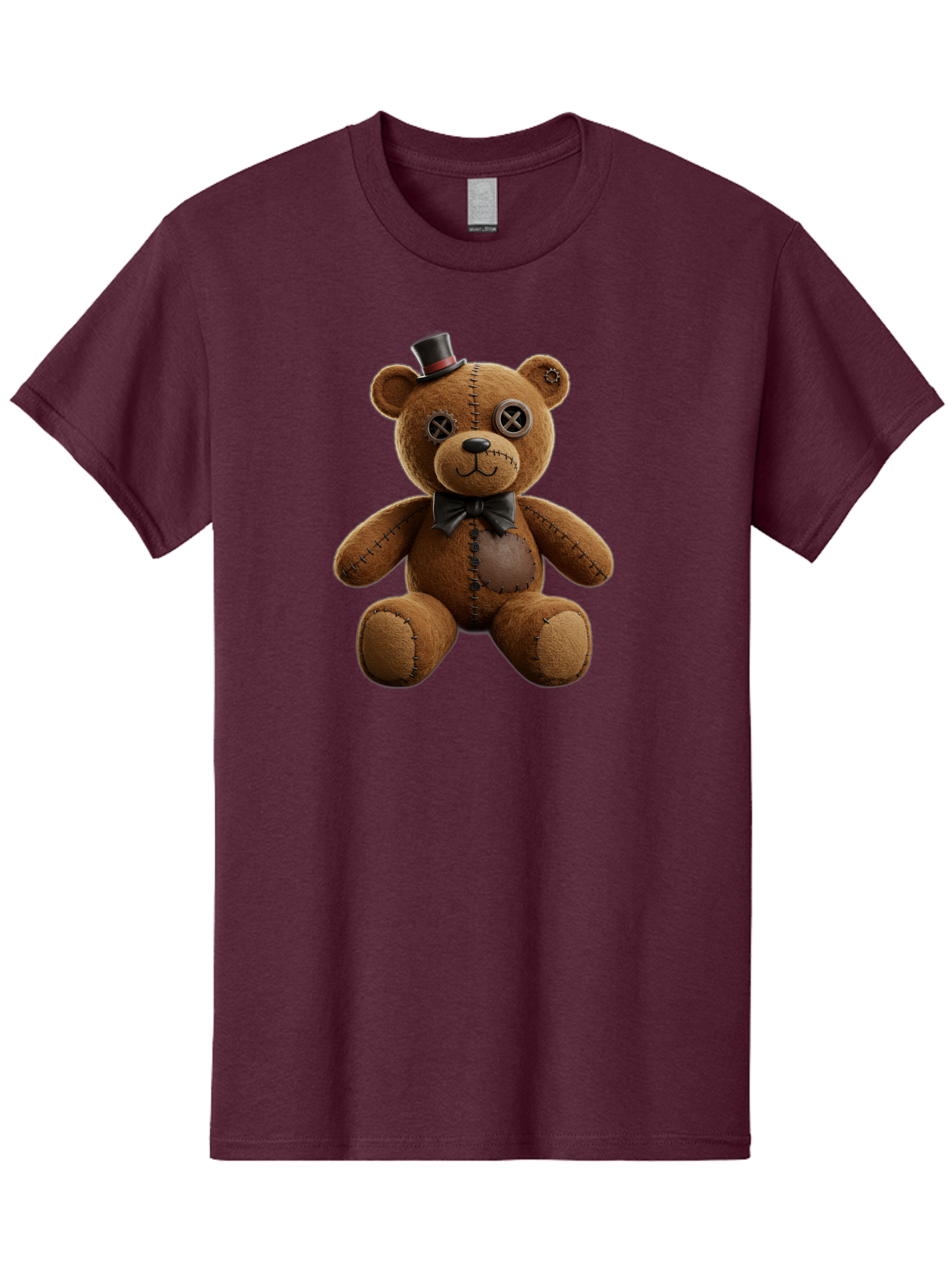 Teddy-Bear-With-Top-Hat Men'S Graphic Tee, 100% Cotton, Comfortable Casual Summer Wear, Machine Washable, Vintage Camera, Old Camera, Antique Camera, Black Camera, Classic Photography, Photography Equipment, Nostalgic Device, Film Camera, Bag056