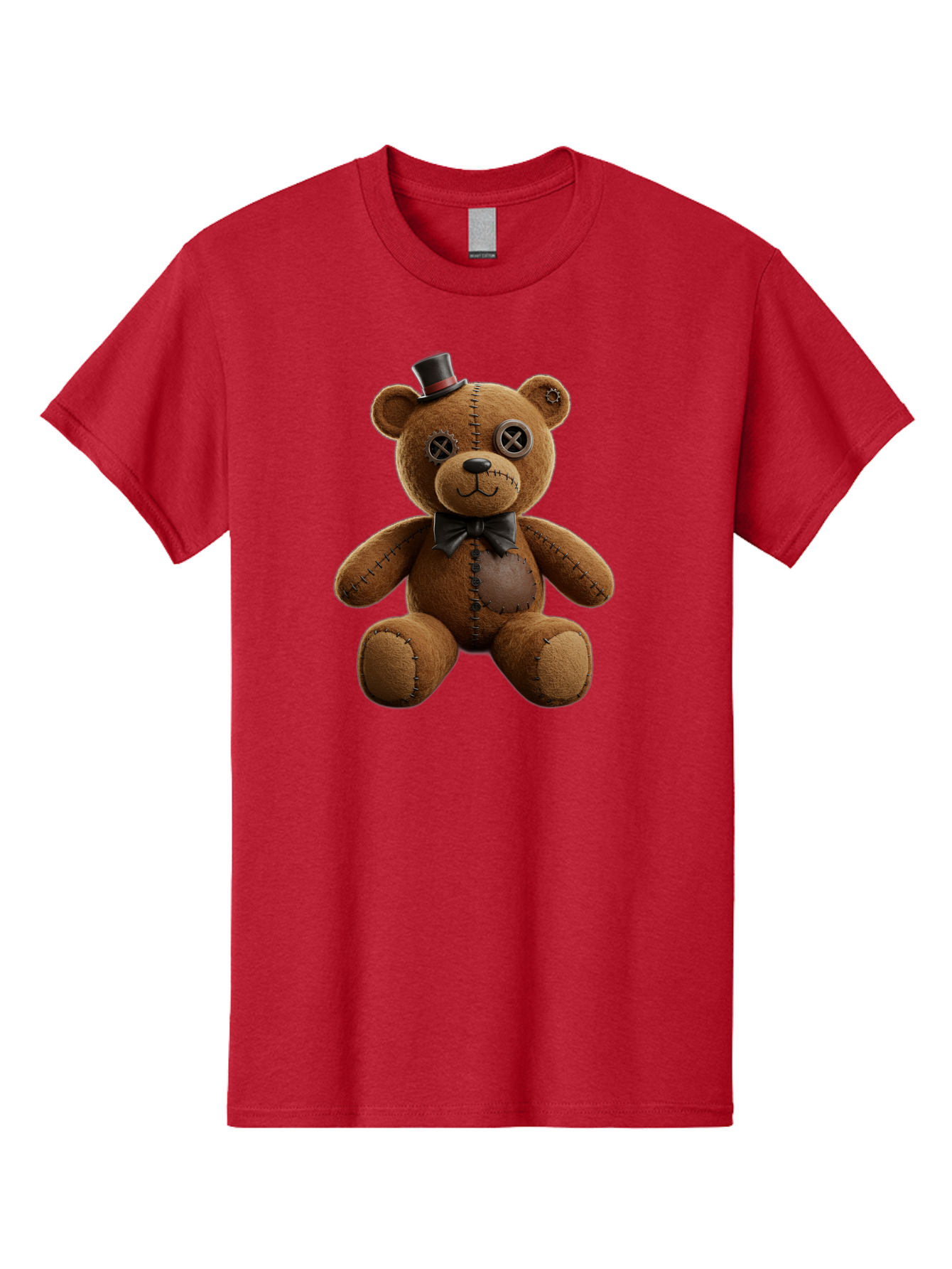 Teddy-Bear-With-Top-Hat Men'S Graphic Tee, 100% Cotton, Comfortable Casual Summer Wear, Machine Washable, Vintage Camera, Old Camera, Antique Camera, Black Camera, Classic Photography, Photography Equipment, Nostalgic Device, Film Camera, Bag056