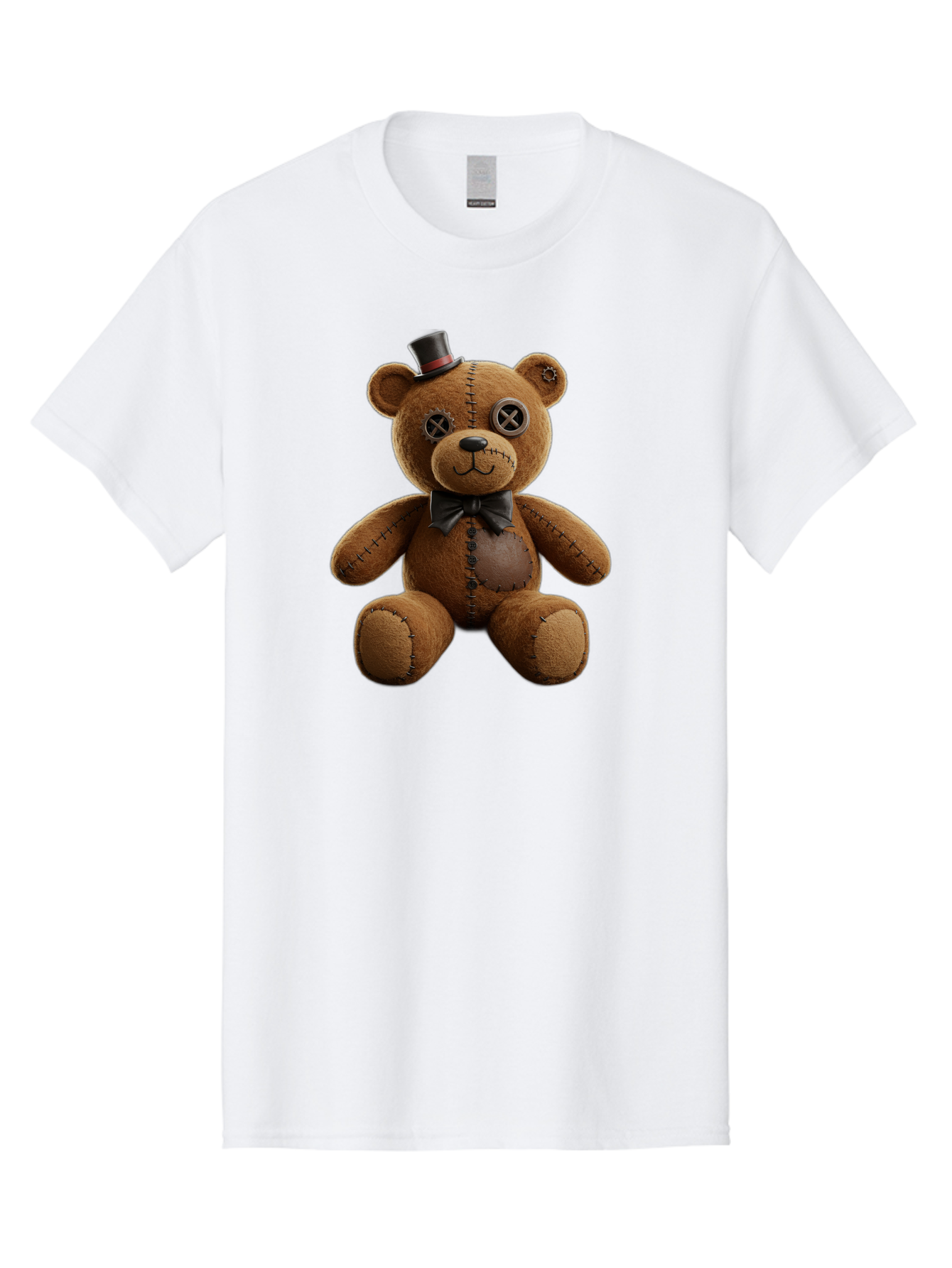 Teddy-Bear-With-Top-Hat Men'S Graphic Tee, 100% Cotton, Comfortable Casual Summer Wear, Machine Washable, Vintage Camera, Old Camera, Antique Camera, Black Camera, Classic Photography, Photography Equipment, Nostalgic Device, Film Camera, Bag056