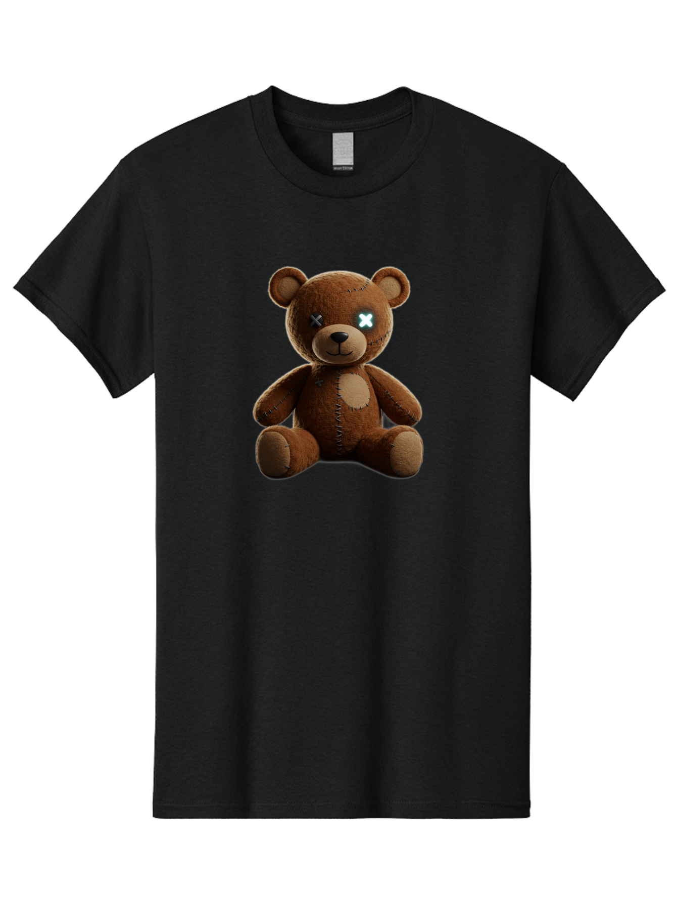 Teddy-Bear-With-X-Eyes Men'S Graphic Tee, 100% Cotton, Comfortable Casual Summer Wear, Machine Washable, Vintage Camera, Old Camera, Antique Camera, Black Camera, Classic Photography, Photography Equipment, Nostalgic Device, Film Camera, Bag057