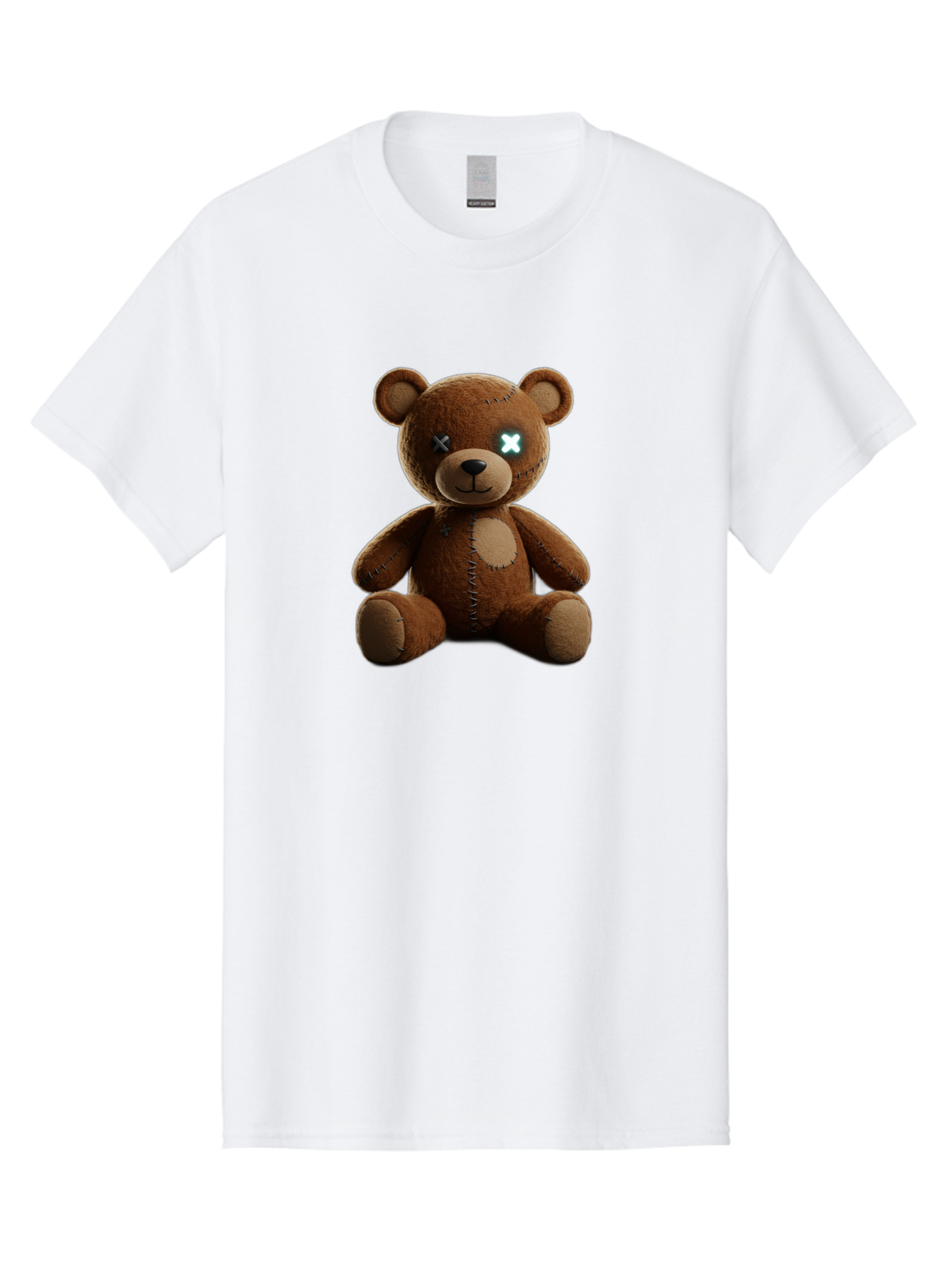 Teddy-Bear-With-X-Eyes Men'S Graphic Tee, 100% Cotton, Comfortable Casual Summer Wear, Machine Washable, Vintage Camera, Old Camera, Antique Camera, Black Camera, Classic Photography, Photography Equipment, Nostalgic Device, Film Camera, Bag057
