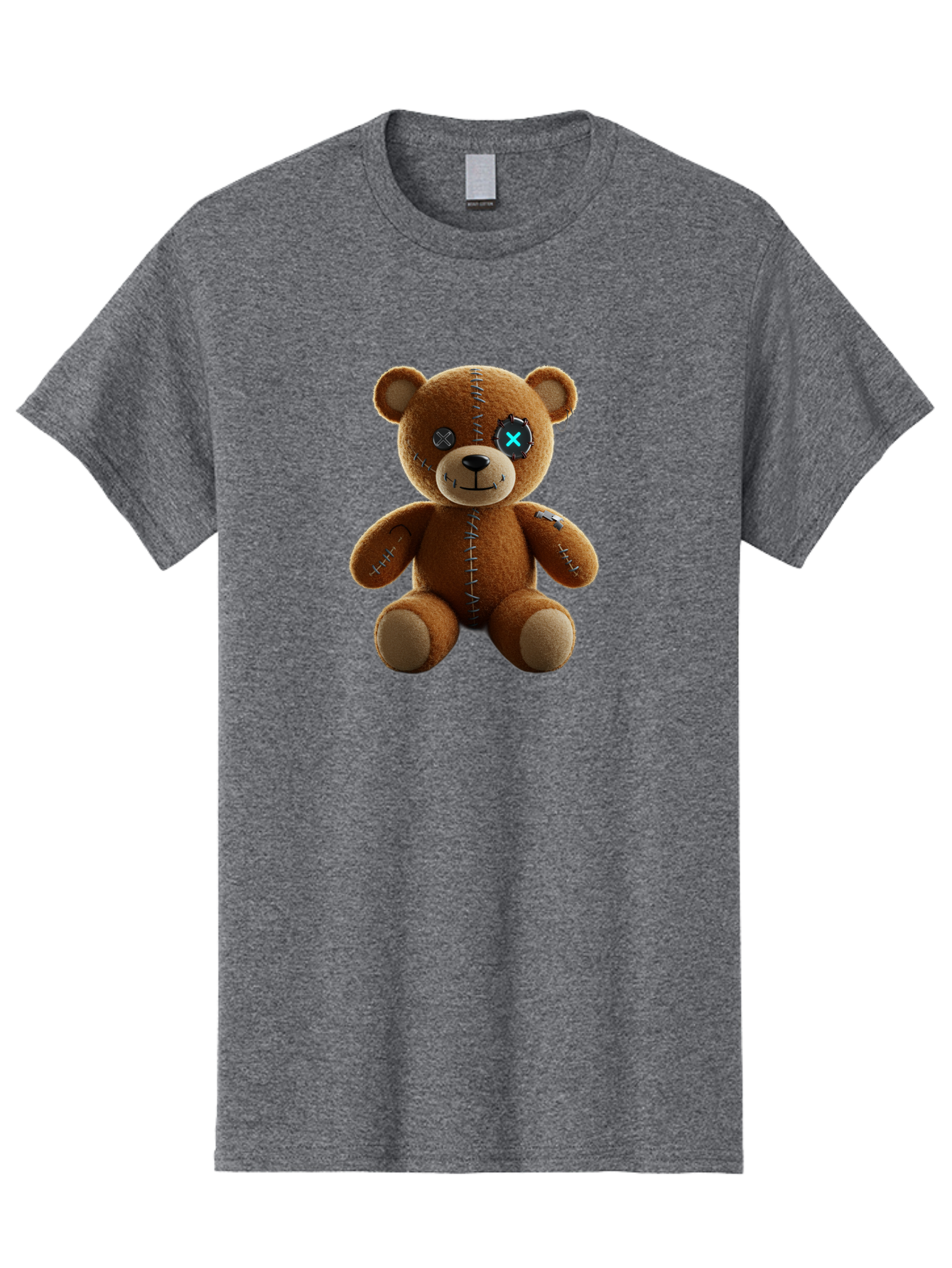 Teddy-Bear-With-X-Stitch-Eyes Men'S Graphic Tee, 100% Cotton, Comfortable Casual Summer Wear, Machine Washable, Vintage Camera, Old Camera, Antique Camera, Black Camera, Classic Photography, Photography Equipment, Nostalgic Device, Bag058