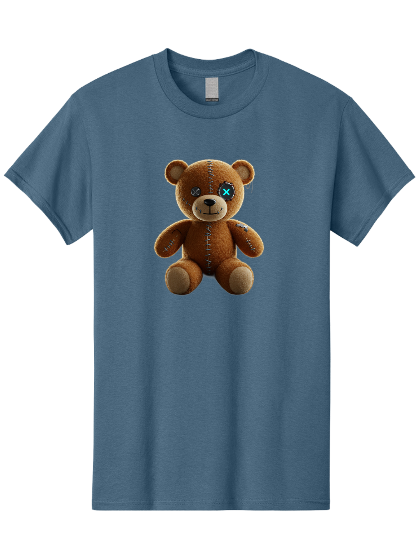 Teddy-Bear-With-X-Stitch-Eyes Men'S Graphic Tee, 100% Cotton, Comfortable Casual Summer Wear, Machine Washable, Vintage Camera, Old Camera, Antique Camera, Black Camera, Classic Photography, Photography Equipment, Nostalgic Device, Bag058