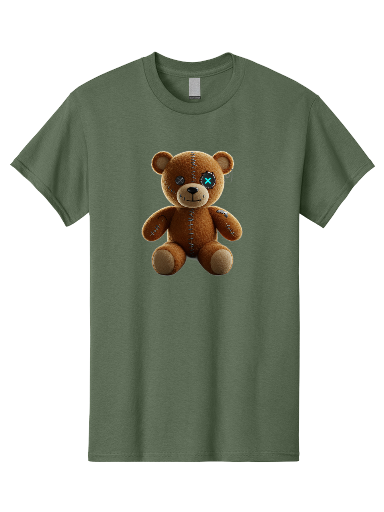 Teddy-Bear-With-X-Stitch-Eyes Men'S Graphic Tee, 100% Cotton, Comfortable Casual Summer Wear, Machine Washable, Vintage Camera, Old Camera, Antique Camera, Black Camera, Classic Photography, Photography Equipment, Nostalgic Device, Bag058