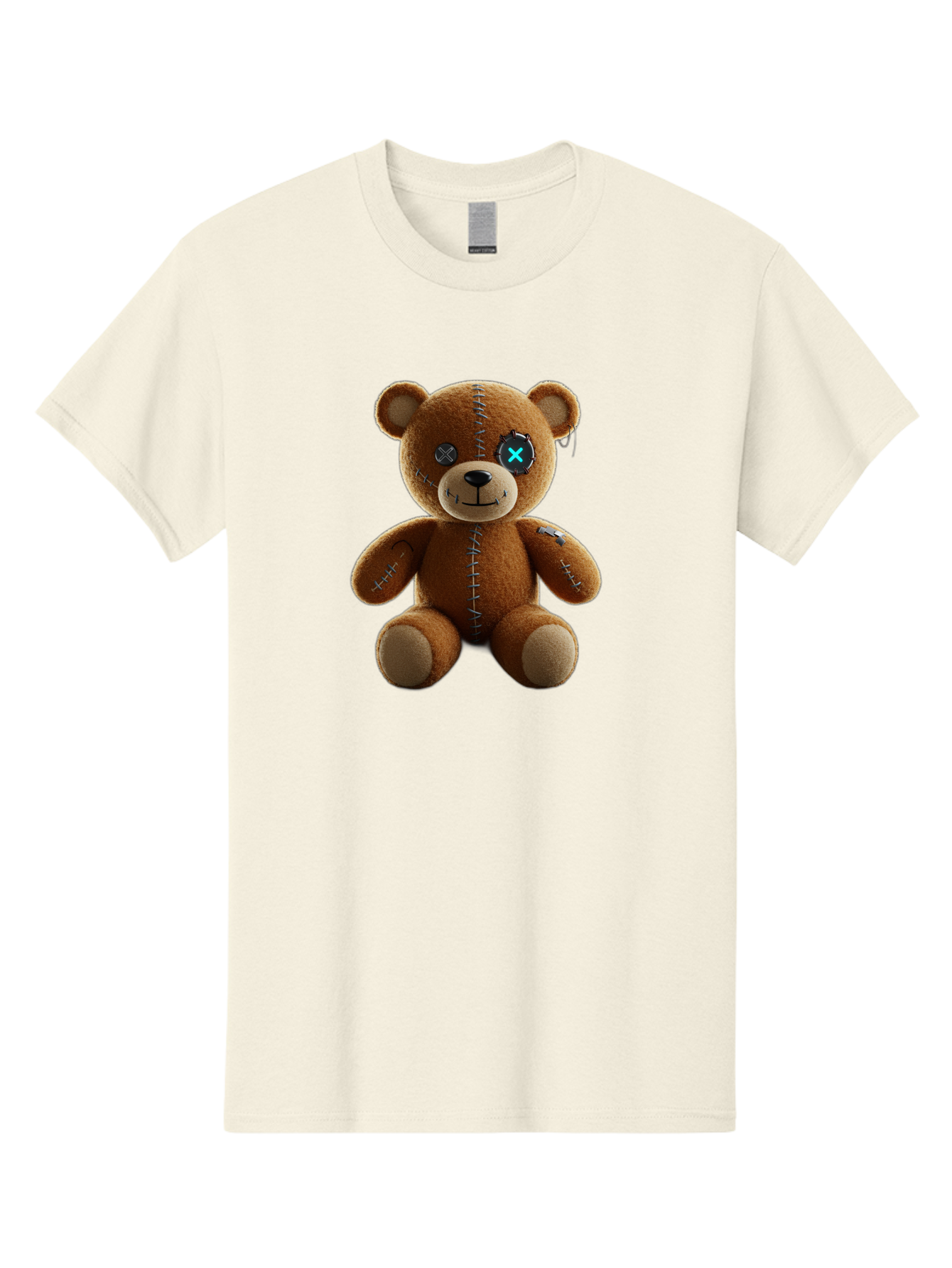 Teddy-Bear-With-X-Stitch-Eyes Men'S Graphic Tee, 100% Cotton, Comfortable Casual Summer Wear, Machine Washable, Vintage Camera, Old Camera, Antique Camera, Black Camera, Classic Photography, Photography Equipment, Nostalgic Device, Bag058