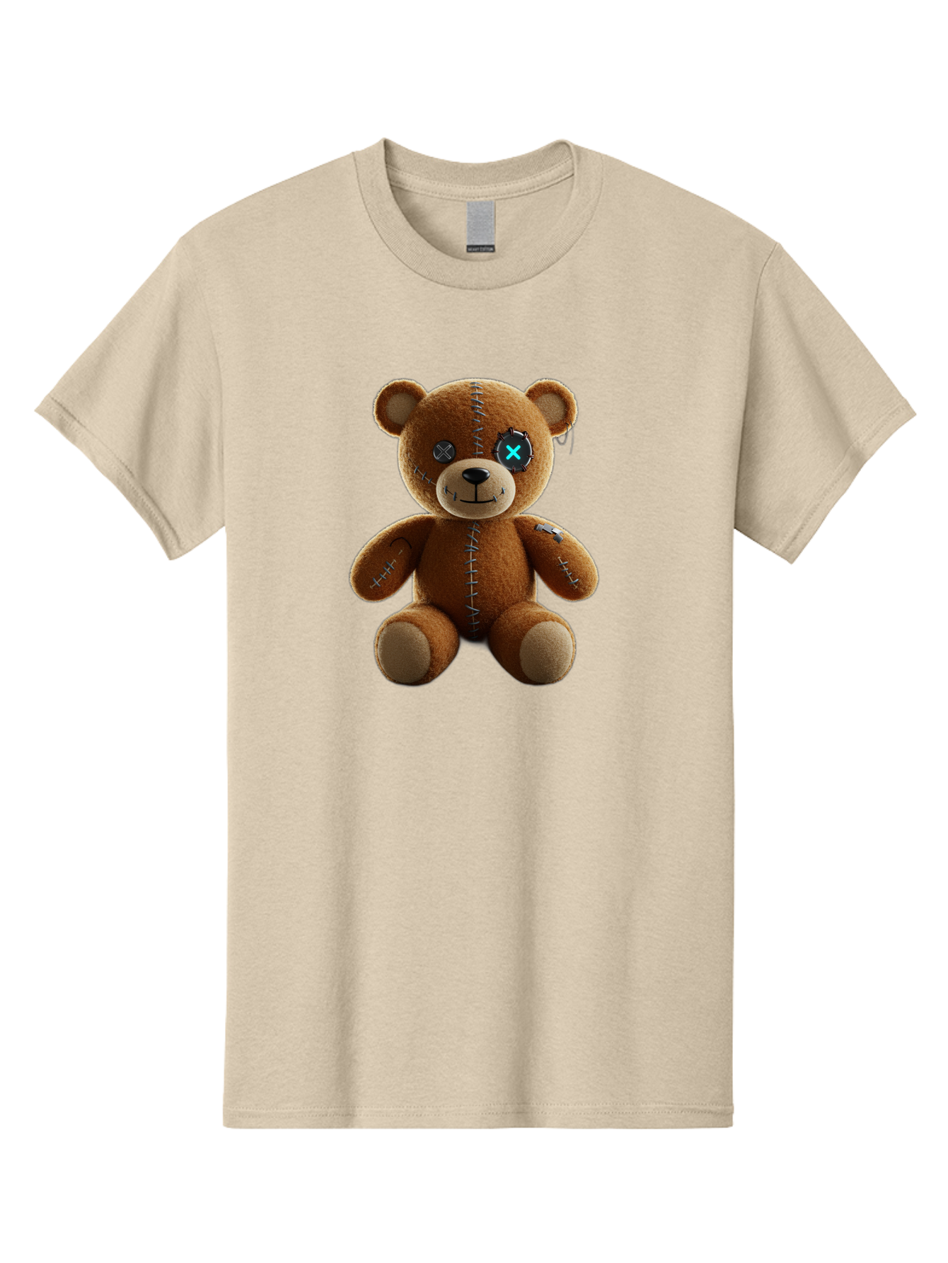 Teddy-Bear-With-X-Stitch-Eyes Men'S Graphic Tee, 100% Cotton, Comfortable Casual Summer Wear, Machine Washable, Vintage Camera, Old Camera, Antique Camera, Black Camera, Classic Photography, Photography Equipment, Nostalgic Device, Bag058