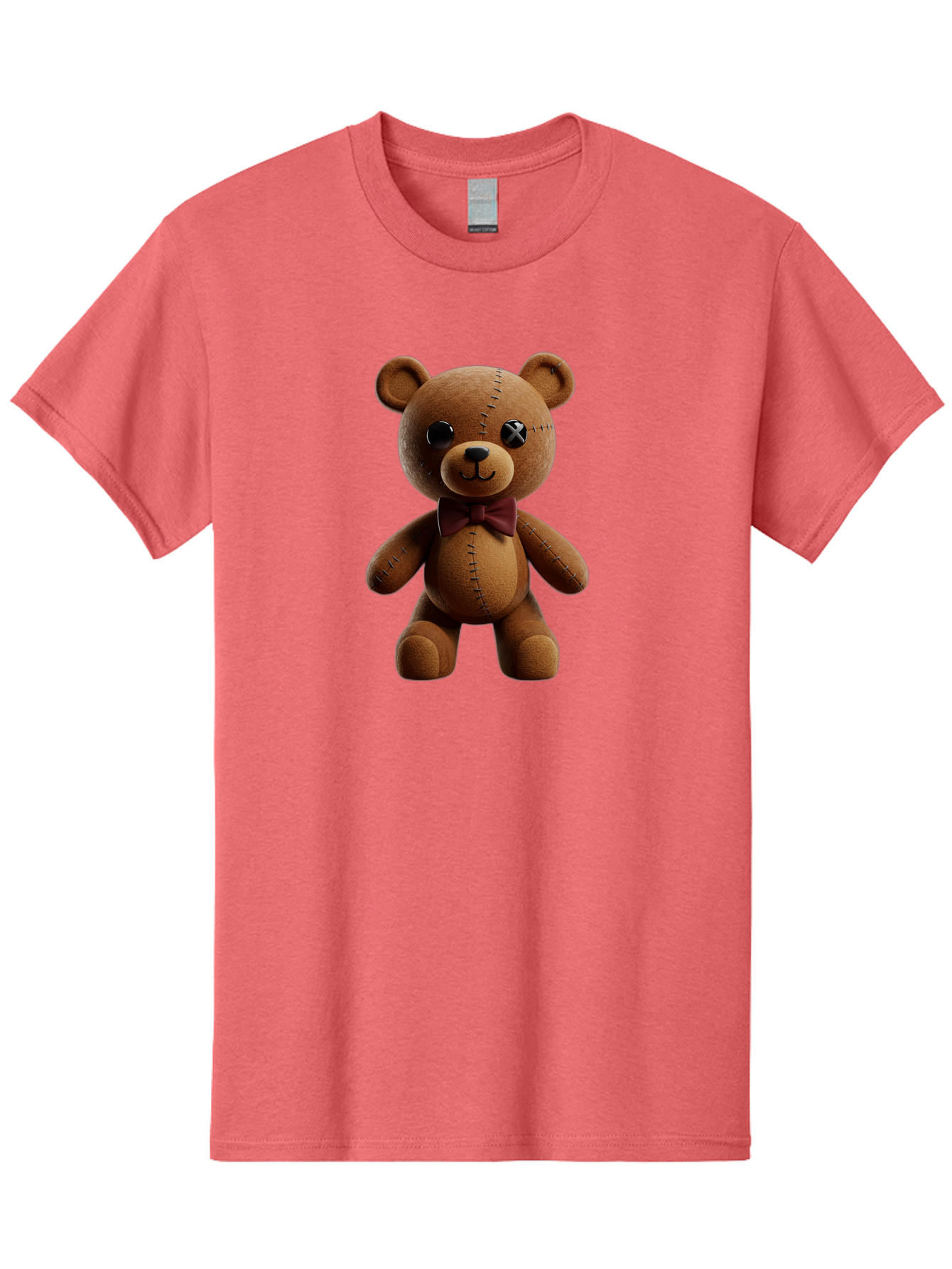 Teddy-Bear-With-X-Stitched-Eye Men'S Graphic Tee, 100% Cotton, Comfortable Casual Summer Wear, Machine Washable, Vintage Camera, Old Camera, Antique Camera, Black Camera, Classic Photography, Photography Equipment, Nostalgic Device, Bag059