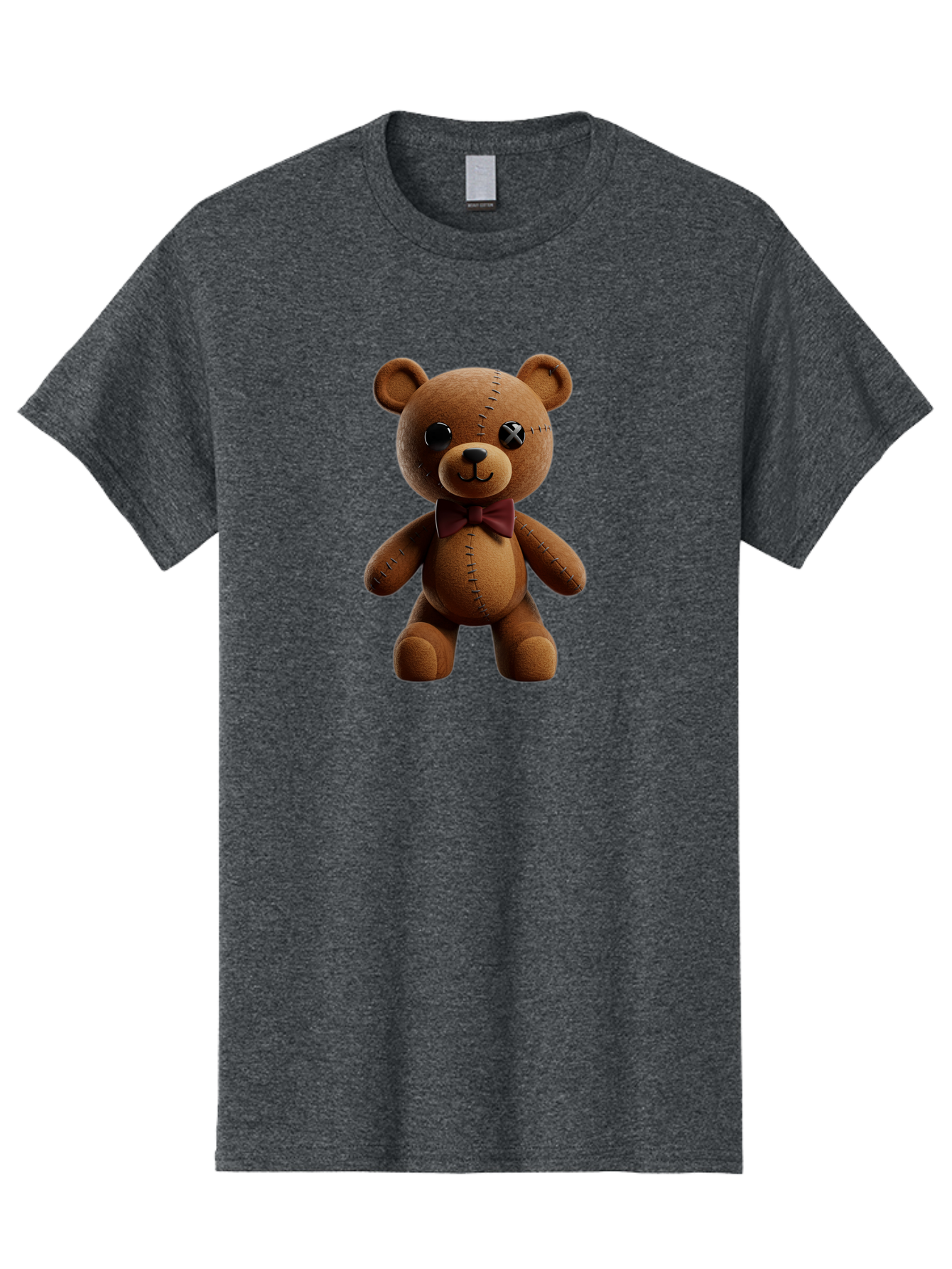 Teddy-Bear-With-X-Stitched-Eye Men'S Graphic Tee, 100% Cotton, Comfortable Casual Summer Wear, Machine Washable, Vintage Camera, Old Camera, Antique Camera, Black Camera, Classic Photography, Photography Equipment, Nostalgic Device, Bag059