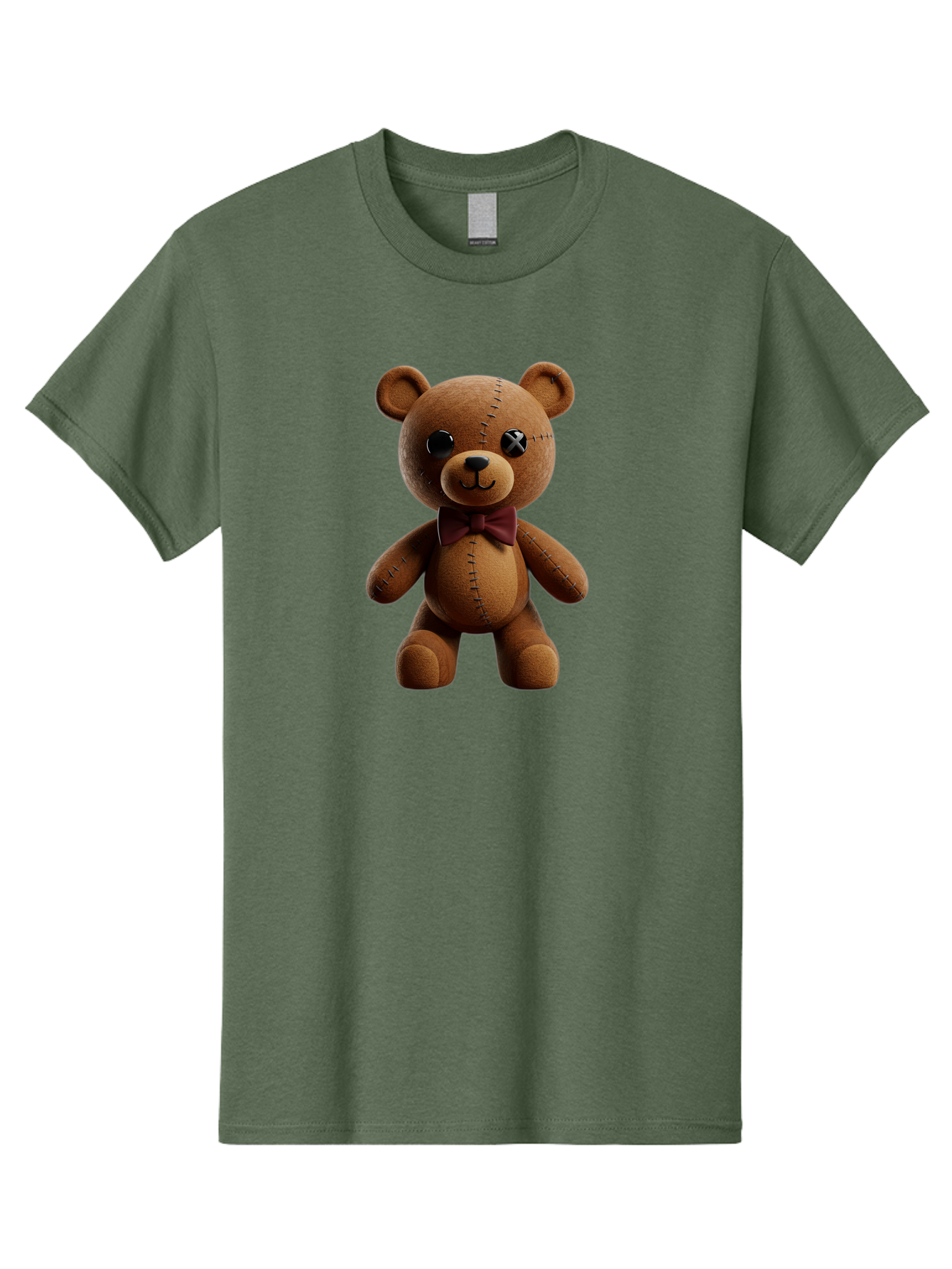 Teddy-Bear-With-X-Stitched-Eye Men'S Graphic Tee, 100% Cotton, Comfortable Casual Summer Wear, Machine Washable, Vintage Camera, Old Camera, Antique Camera, Black Camera, Classic Photography, Photography Equipment, Nostalgic Device, Bag059