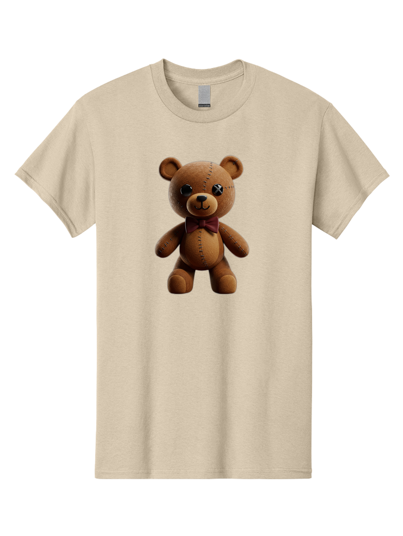 Teddy-Bear-With-X-Stitched-Eye Men'S Graphic Tee, 100% Cotton, Comfortable Casual Summer Wear, Machine Washable, Vintage Camera, Old Camera, Antique Camera, Black Camera, Classic Photography, Photography Equipment, Nostalgic Device, Bag059
