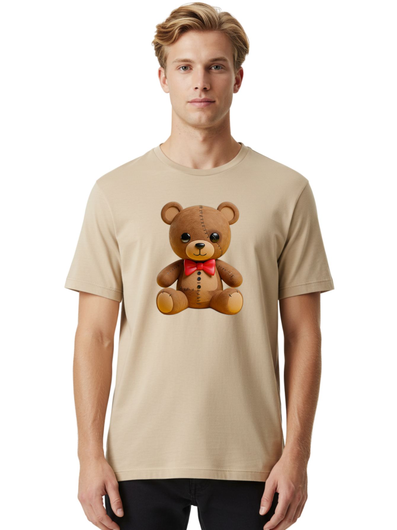 Teddy-Bear Men'S Graphic Tee, 100% Cotton, Comfortable Casual Summer Wear, Machine Washable, Vintage Camera, Old Camera, Antique Camera, Black Camera, Classic Photography, Photography Equipment, Nostalgic Device, Film Camera, Camera Art Bag060