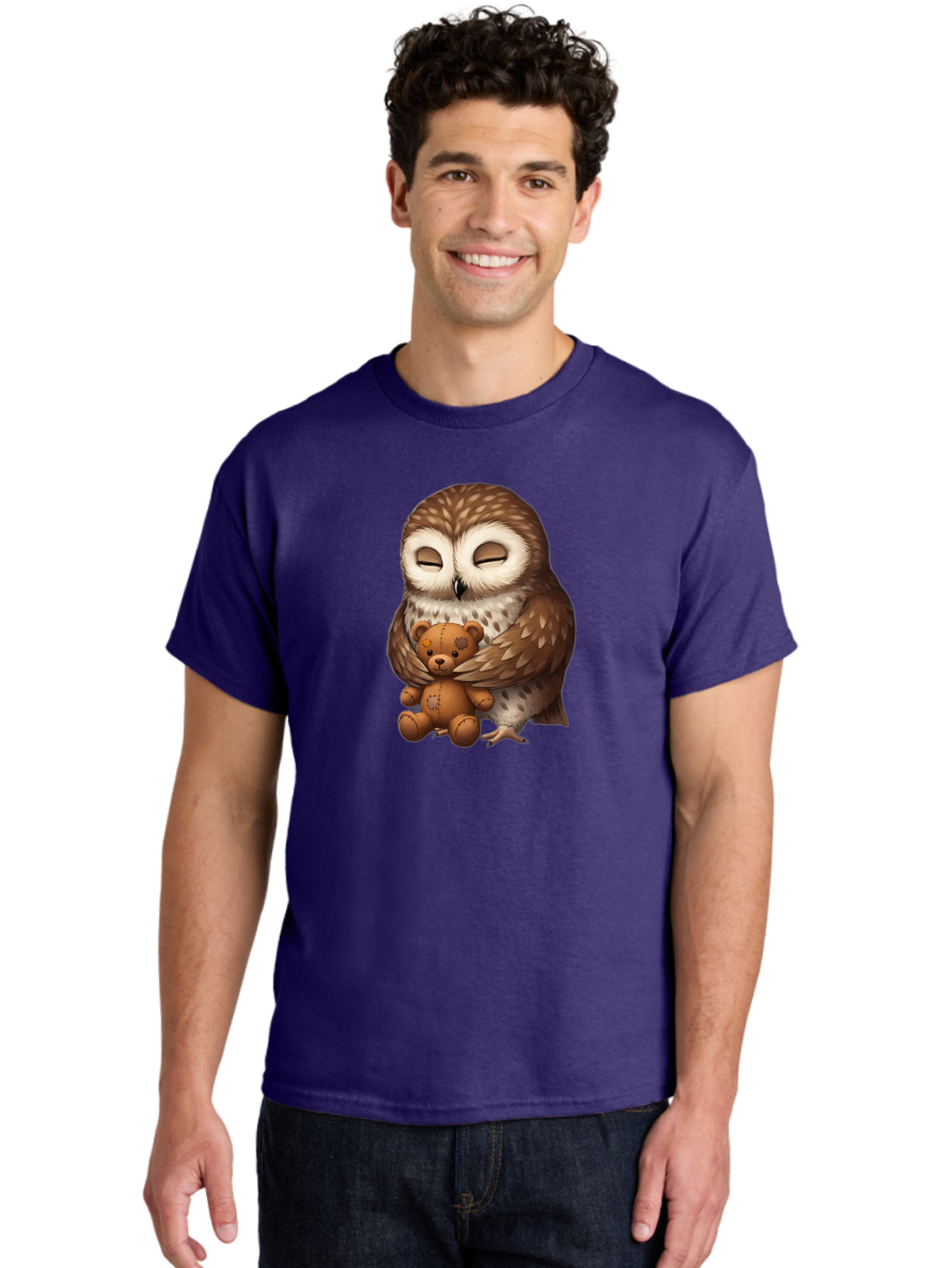 Teddy-Owl-1 Men'S Graphic Tee, 100% Cotton, Comfortable Casual Summer Wear, Machine Washable, Vintage Camera, Old Camera, Antique Camera, Black Camera, Classic Photography, Photography Equipment, Nostalgic Device, Film Camera, Camera Art Bag061
