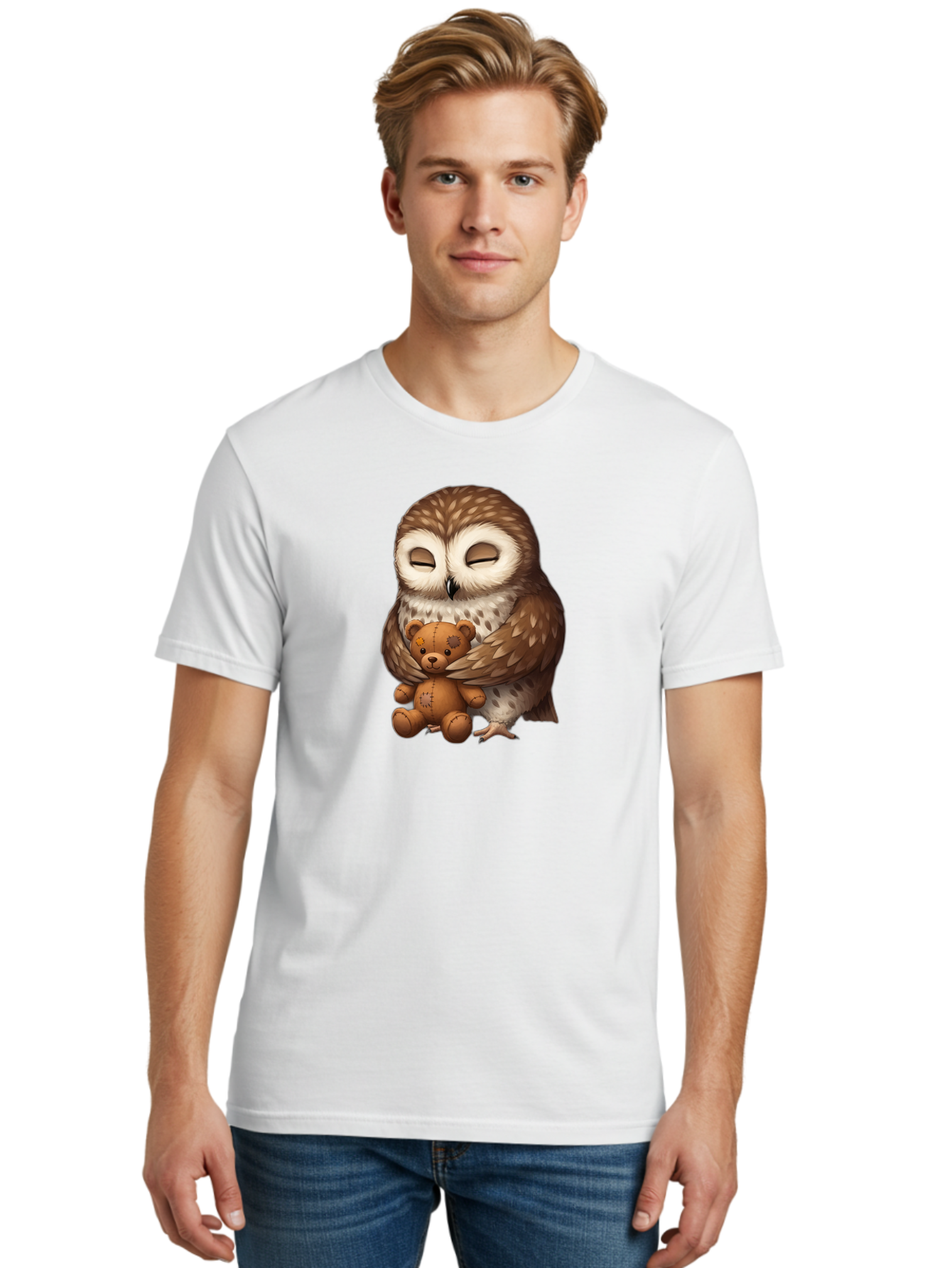 Teddy-Owl-1 Men'S Graphic Tee, 100% Cotton, Comfortable Casual Summer Wear, Machine Washable, Vintage Camera, Old Camera, Antique Camera, Black Camera, Classic Photography, Photography Equipment, Nostalgic Device, Film Camera, Camera Art Bag061