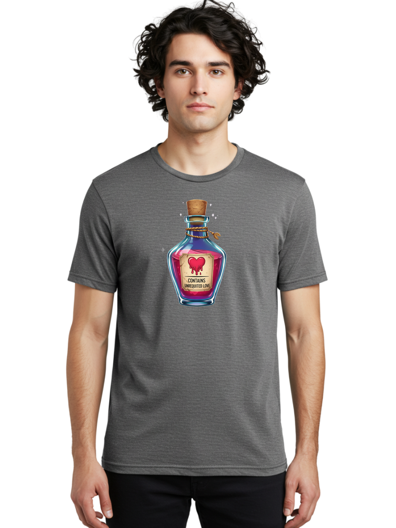 Unrequited-Love-Potion-Bottle Men'S Graphic Tee, 100% Cotton, Comfortable Casual Summer Wear, Machine Washable, Vintage Camera, Old Camera, Antique Camera, Black Camera, Classic Photography, Photography Equipment, Nostalgic Device, Bag070