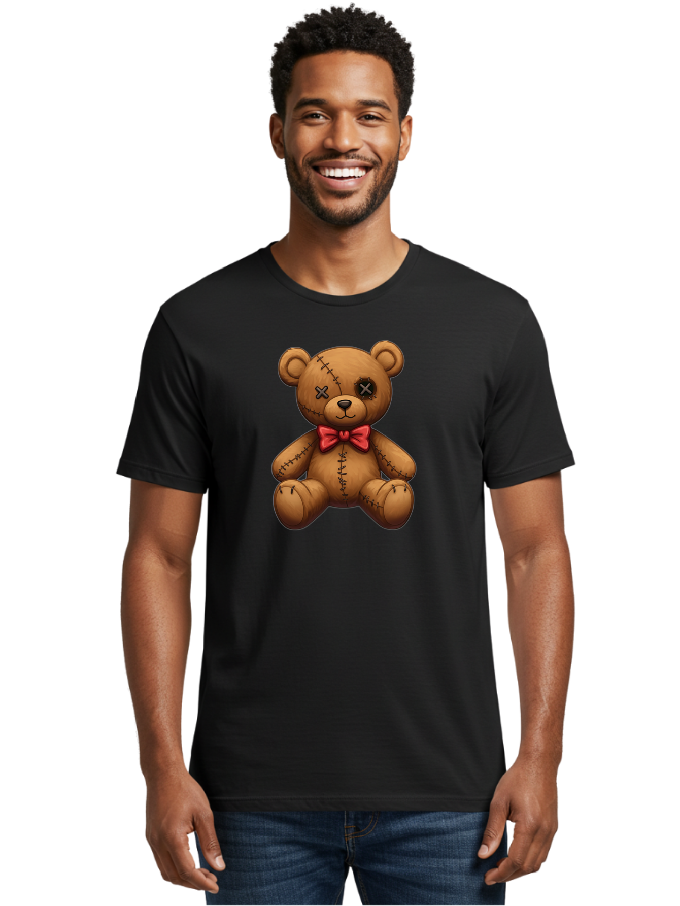 Voodoo-Teddy-Bear-10 Men'S Graphic Tee, 100% Cotton, Comfortable Casual Summer Wear, Machine Washable, Vintage Camera, Old Camera, Antique Camera, Black Camera, Classic Photography, Photography Equipment, Nostalgic Device, Film Camera, Bag074