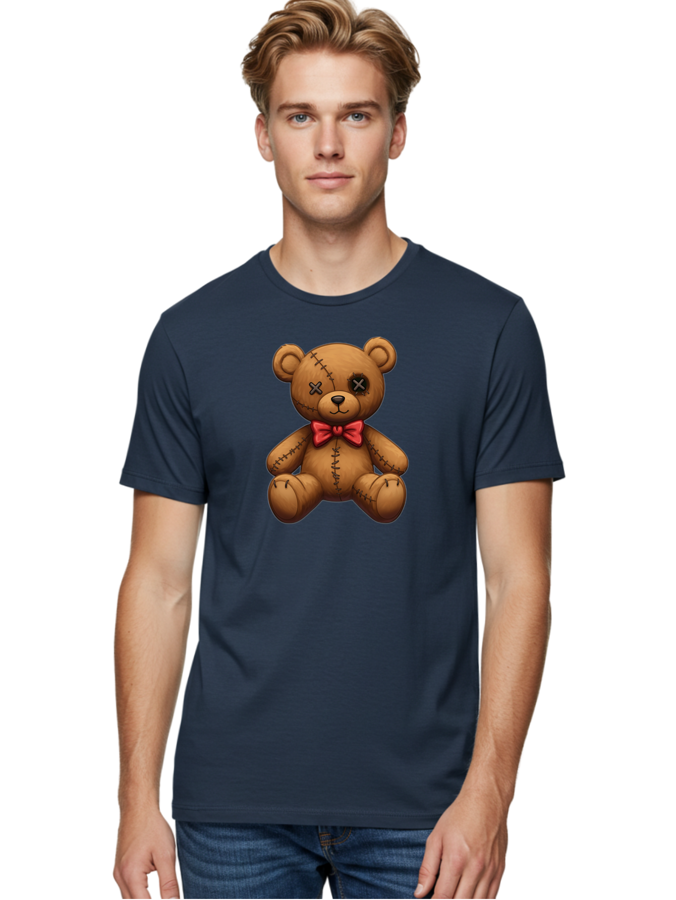 Voodoo-Teddy-Bear-10 Men'S Graphic Tee, 100% Cotton, Comfortable Casual Summer Wear, Machine Washable, Vintage Camera, Old Camera, Antique Camera, Black Camera, Classic Photography, Photography Equipment, Nostalgic Device, Film Camera, Bag074