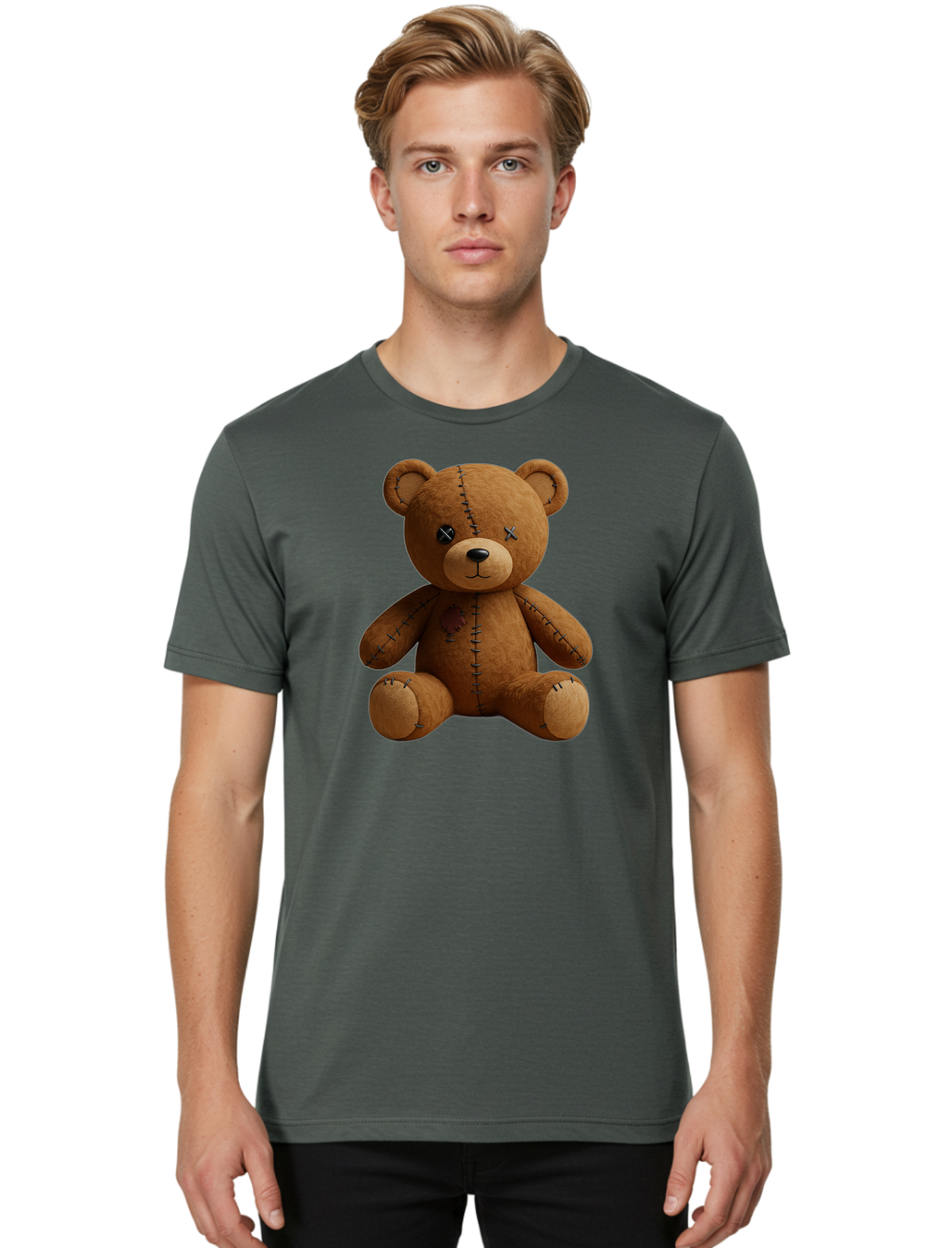 Voodoo-Teddy-Bear-11 Men'S Graphic Tee, 100% Cotton, Comfortable Casual Summer Wear, Machine Washable, Vintage Camera, Old Camera, Antique Camera, Black Camera, Classic Photography, Photography Equipment, Nostalgic Device, Film Camera, Bag075