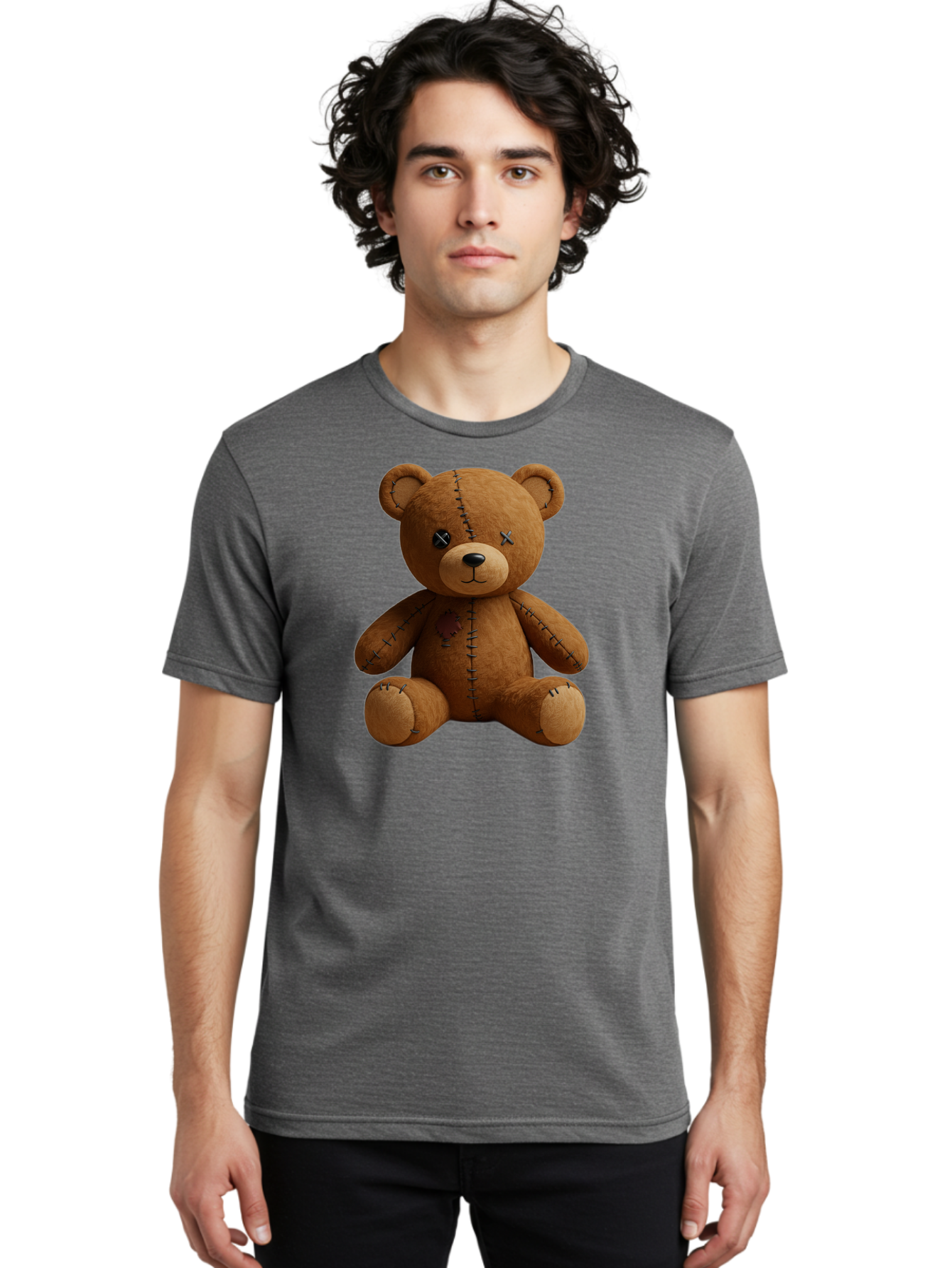 Voodoo-Teddy-Bear-11 Men'S Graphic Tee, 100% Cotton, Comfortable Casual Summer Wear, Machine Washable, Vintage Camera, Old Camera, Antique Camera, Black Camera, Classic Photography, Photography Equipment, Nostalgic Device, Film Camera, Bag075