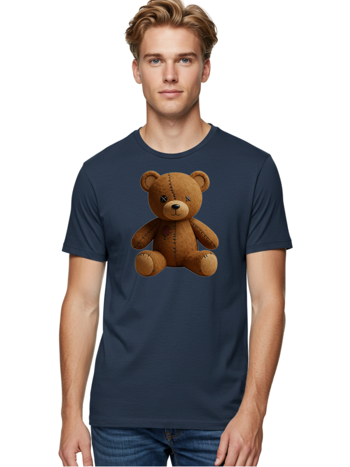 Voodoo-Teddy-Bear-11 Men'S Graphic Tee, 100% Cotton, Comfortable Casual Summer Wear, Machine Washable, Vintage Camera, Old Camera, Antique Camera, Black Camera, Classic Photography, Photography Equipment, Nostalgic Device, Film Camera, Bag075