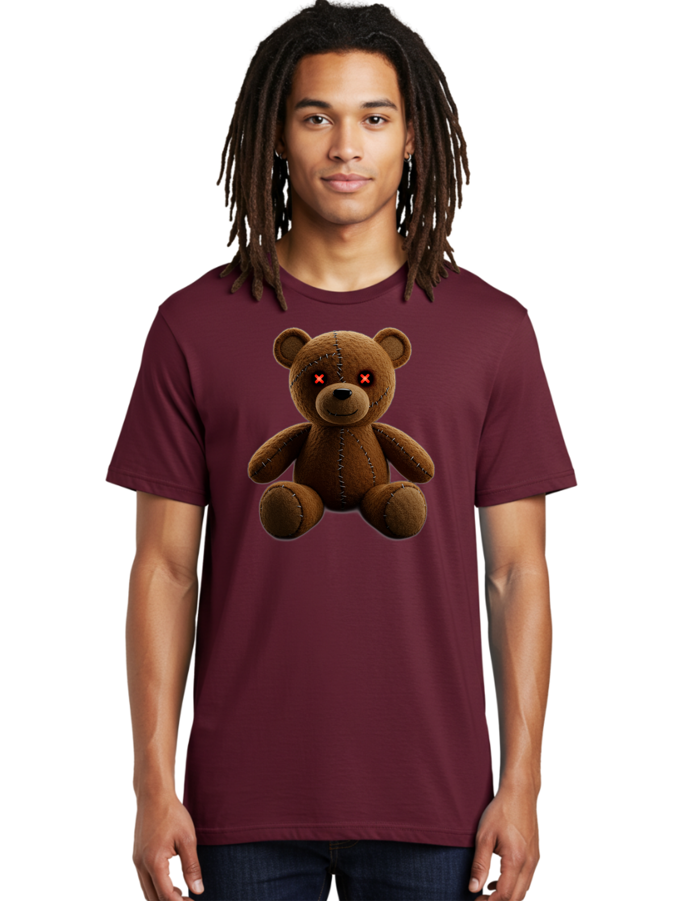 Voodoo-Teddy-Bear-12 Men'S Graphic Tee, 100% Cotton, Comfortable Casual Summer Wear, Machine Washable, Vintage Camera, Old Camera, Antique Camera, Black Camera, Classic Photography, Photography Equipment, Nostalgic Device, Film Camera, Bag076