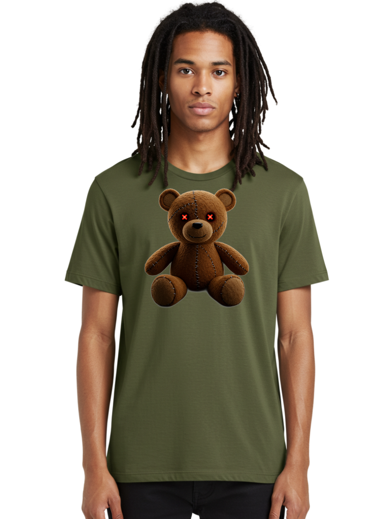Voodoo-Teddy-Bear-12 Men'S Graphic Tee, 100% Cotton, Comfortable Casual Summer Wear, Machine Washable, Vintage Camera, Old Camera, Antique Camera, Black Camera, Classic Photography, Photography Equipment, Nostalgic Device, Film Camera, Bag076