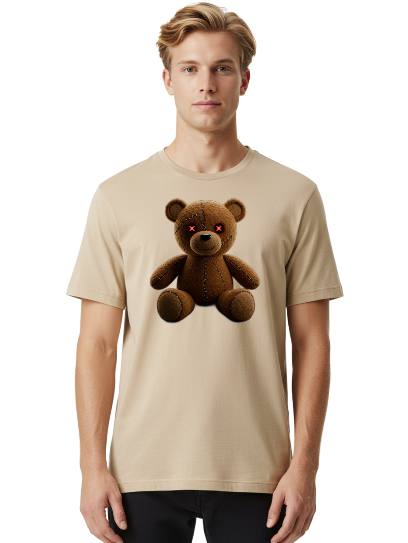Voodoo-Teddy-Bear-12 Men'S Graphic Tee, 100% Cotton, Comfortable Casual Summer Wear, Machine Washable, Vintage Camera, Old Camera, Antique Camera, Black Camera, Classic Photography, Photography Equipment, Nostalgic Device, Film Camera, Bag076