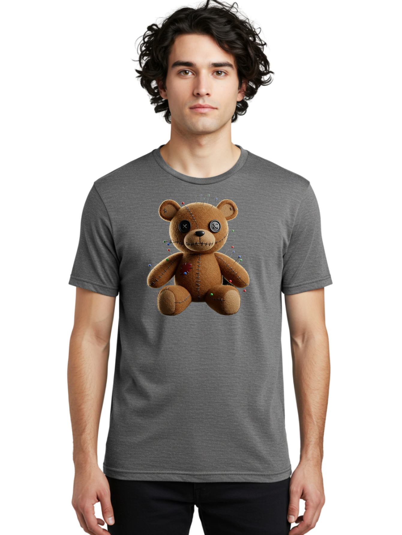 Voodoo-Teddy-Bear-13 Men'S Graphic Tee, 100% Cotton, Comfortable Casual Summer Wear, Machine Washable, Vintage Camera, Old Camera, Antique Camera, Black Camera, Classic Photography, Photography Equipment, Nostalgic Device, Film Camera, Bag077
