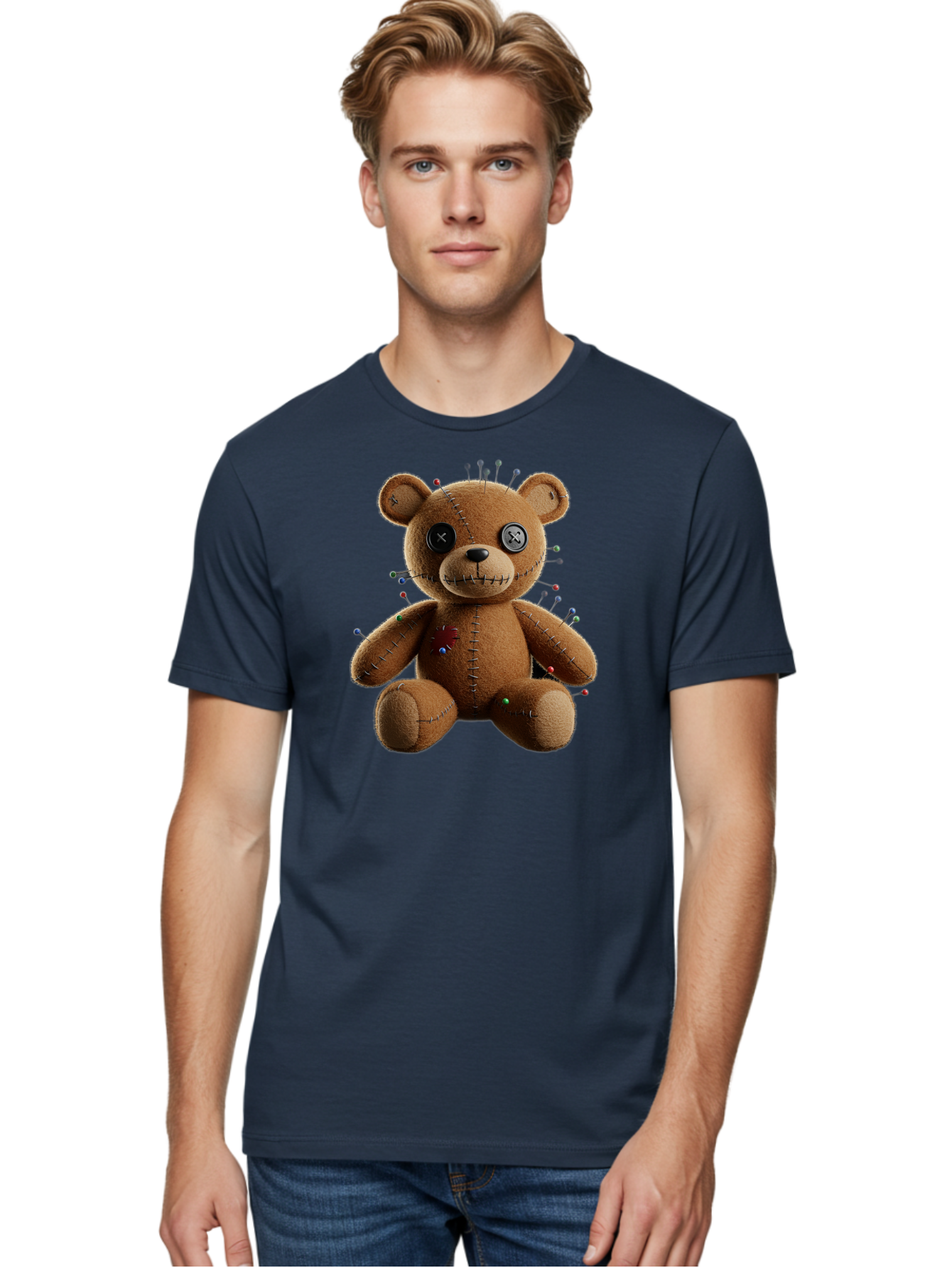 Voodoo-Teddy-Bear-13 Men'S Graphic Tee, 100% Cotton, Comfortable Casual Summer Wear, Machine Washable, Vintage Camera, Old Camera, Antique Camera, Black Camera, Classic Photography, Photography Equipment, Nostalgic Device, Film Camera, Bag077