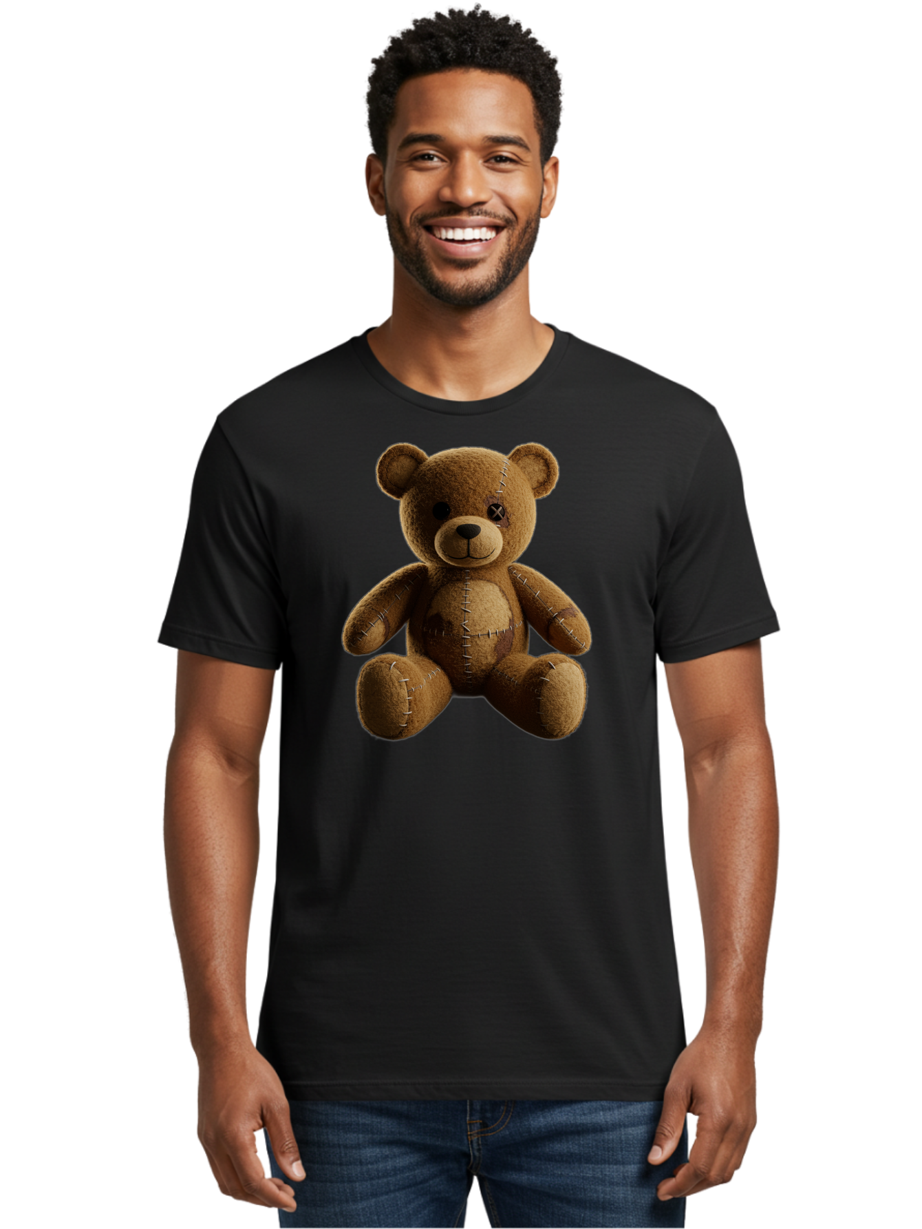 Voodoo-Teddy-Bear-14 Men'S Graphic Tee, 100% Cotton, Comfortable Casual Summer Wear, Machine Washable, Vintage Camera, Old Camera, Antique Camera, Black Camera, Classic Photography, Photography Equipment, Nostalgic Device, Film Camera, Bag078