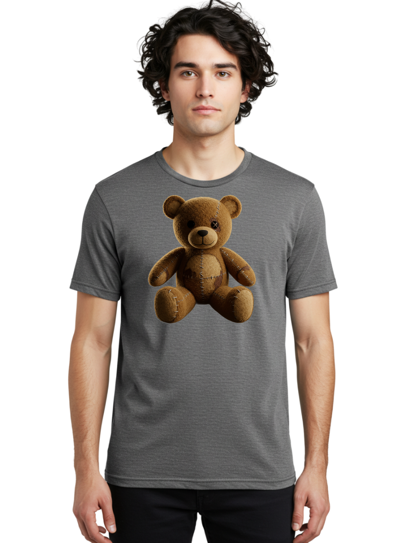 Voodoo-Teddy-Bear-14 Men'S Graphic Tee, 100% Cotton, Comfortable Casual Summer Wear, Machine Washable, Vintage Camera, Old Camera, Antique Camera, Black Camera, Classic Photography, Photography Equipment, Nostalgic Device, Film Camera, Bag078