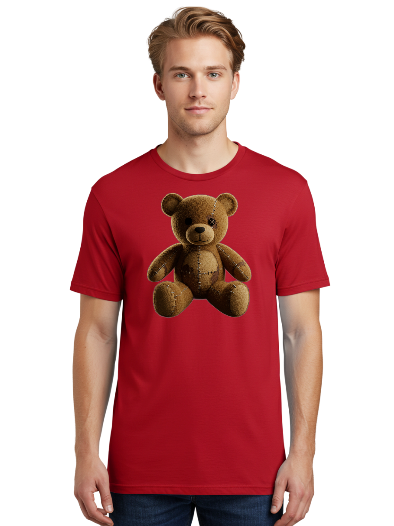 Voodoo-Teddy-Bear-14 Men'S Graphic Tee, 100% Cotton, Comfortable Casual Summer Wear, Machine Washable, Vintage Camera, Old Camera, Antique Camera, Black Camera, Classic Photography, Photography Equipment, Nostalgic Device, Film Camera, Bag078