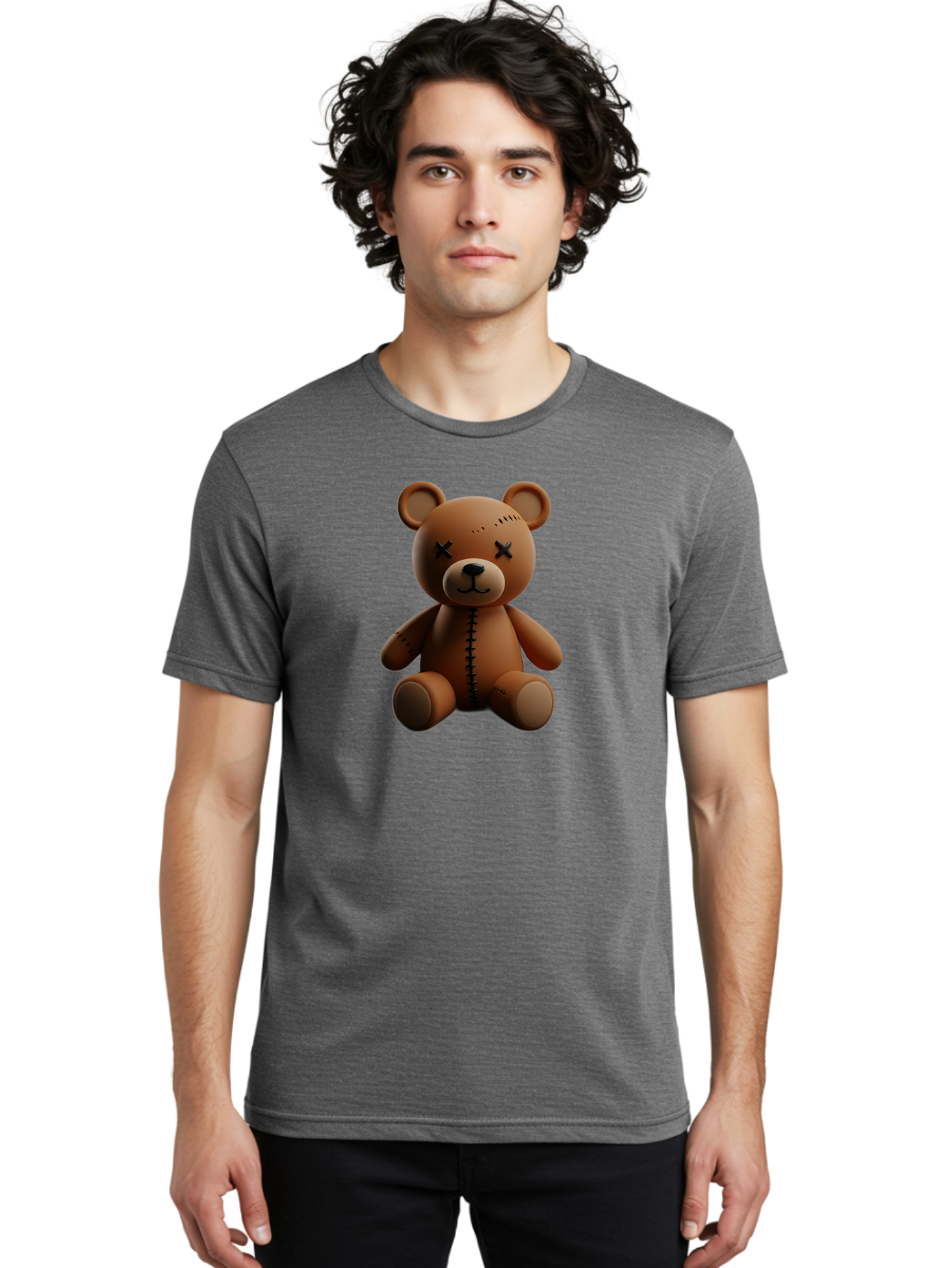 Voodoo-Teddy-Bear-15 Men'S Graphic Tee, 100% Cotton, Comfortable Casual Summer Wear, Machine Washable, Vintage Camera, Old Camera, Antique Camera, Black Camera, Classic Photography, Photography Equipment, Nostalgic Device, Film Camera, Bag079