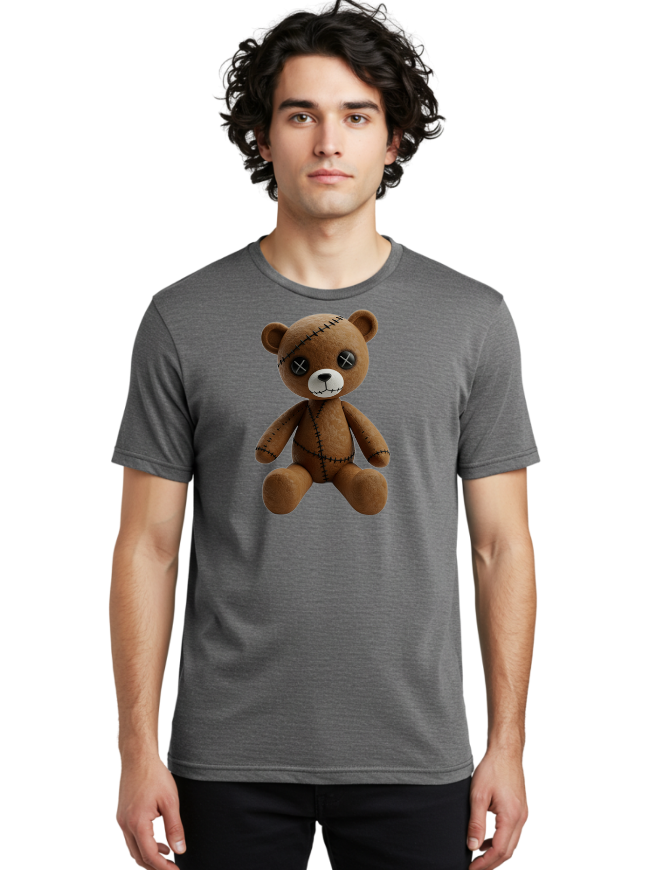 Voodoo-Teddy-Bear-5 Men'S Graphic Tee, 100% Cotton, Comfortable Casual Summer Wear, Machine Washable, Vintage Camera, Old Camera, Antique Camera, Black Camera, Classic Photography, Photography Equipment, Nostalgic Device, Film Camera, Bag083
