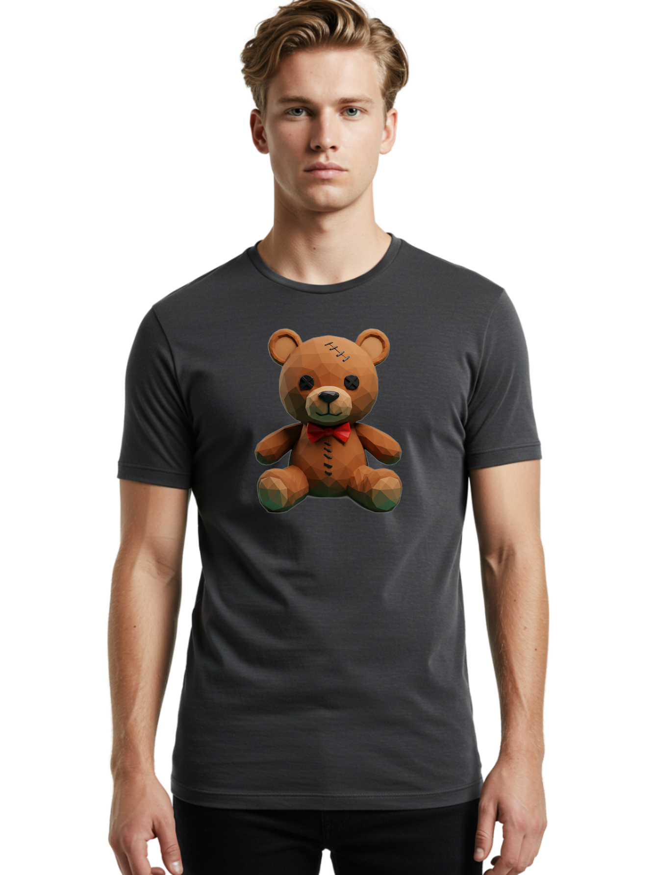 Voodoo-Teddy-Bear-6 Men'S Graphic Tee, 100% Cotton, Comfortable Casual Summer Wear, Machine Washable, Vintage Camera, Old Camera, Antique Camera, Black Camera, Classic Photography, Photography Equipment, Nostalgic Device, Film Camera, Bag084