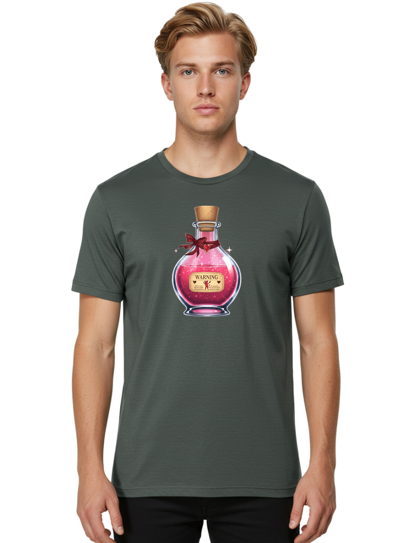 Warning-Love-Potion Men'S Graphic Tee, 100% Cotton, Comfortable Casual Summer Wear, Machine Washable, Vintage Camera, Old Camera, Antique Camera, Black Camera, Classic Photography, Photography Equipment, Nostalgic Device, Film Camera, Bag093