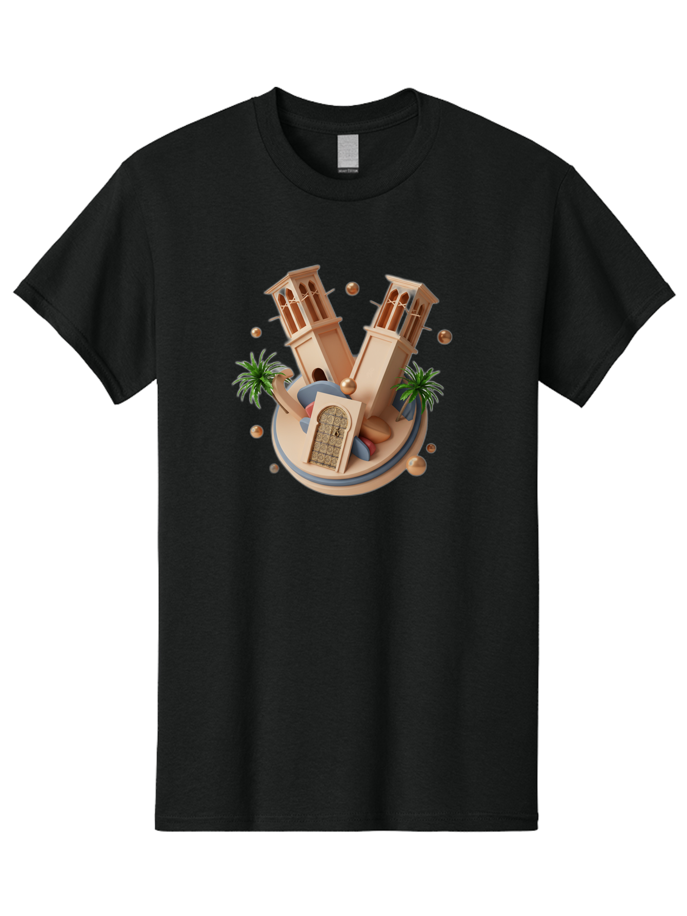 3D-Mosque-Towers Men'S Graphic Tee, 100% Cotton, Comfortable Casual Summer Wear, Machine Washable, Vintage Camera, Old Camera, Antique Camera, Black Camera, Classic Photography, Photography Equipment, Nostalgic Device, Film Camera, Camera Art Bag109
