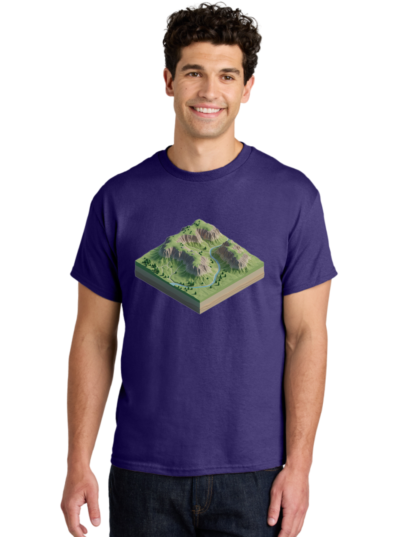 3D-Mountain-Landscape Men'S Graphic Tee, 100% Cotton, Comfortable Casual Summer Wear, Machine Washable, Vintage Camera, Old Camera, Antique Camera, Black Camera, Classic Photography, Photography Equipment, Nostalgic Device, Film Camera, Bag110