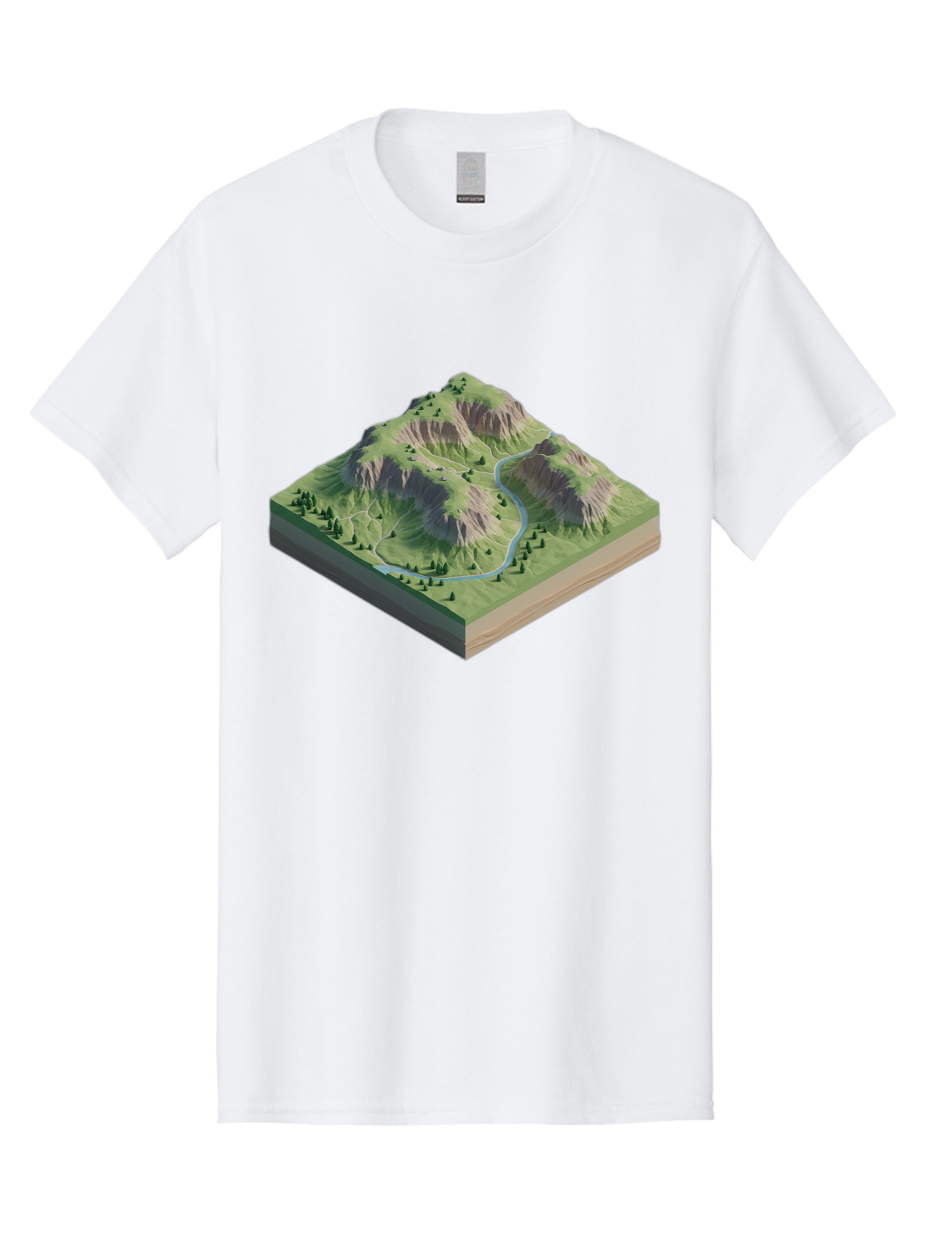 3D-Mountain-Landscape Men'S Graphic Tee, 100% Cotton, Comfortable Casual Summer Wear, Machine Washable, Vintage Camera, Old Camera, Antique Camera, Black Camera, Classic Photography, Photography Equipment, Nostalgic Device, Film Camera, Bag110