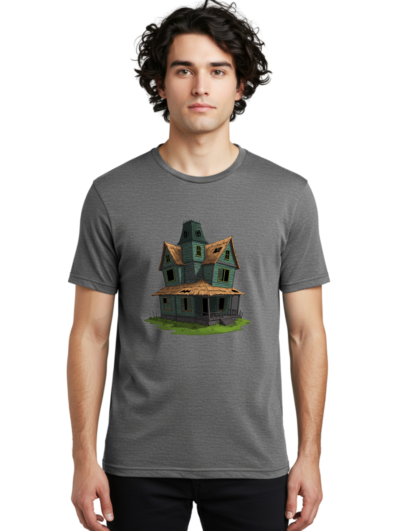 Abandoned-Victorian-House Men'S Graphic Tee, 100% Cotton, Comfortable Casual Summer Wear, Machine Washable, Vintage Camera, Old Camera, Antique Camera, Black Camera, Classic Photography, Photography Equipment, Nostalgic Device, Film Camera, Bag120