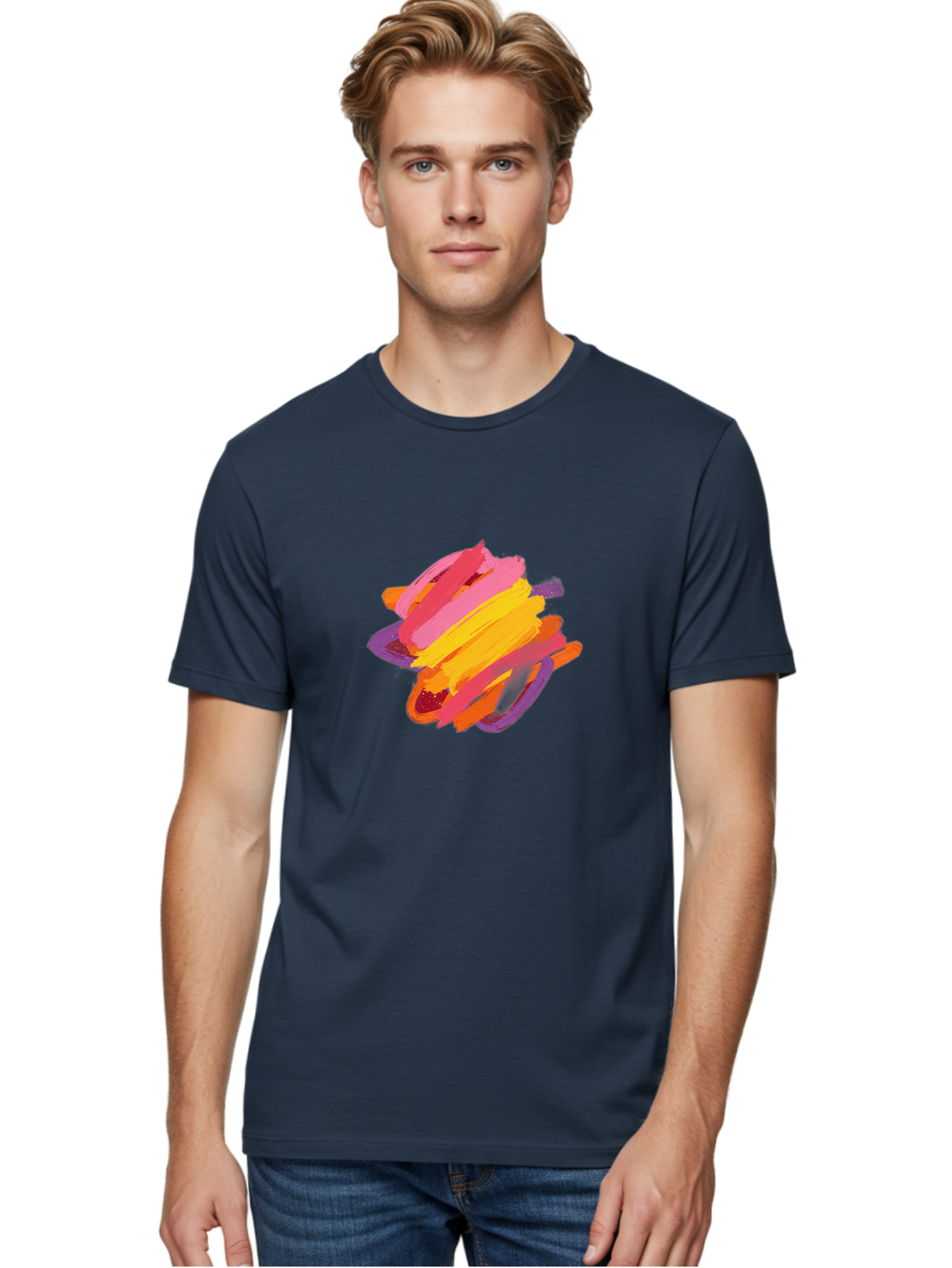 Abstract-Brush-Stroke Men'S Graphic Tee, 100% Cotton, Comfortable Casual Summer Wear, Machine Washable, Vintage Camera, Old Camera, Antique Camera, Black Camera, Classic Photography, Photography Equipment, Nostalgic Device, Film Camera, Bag122