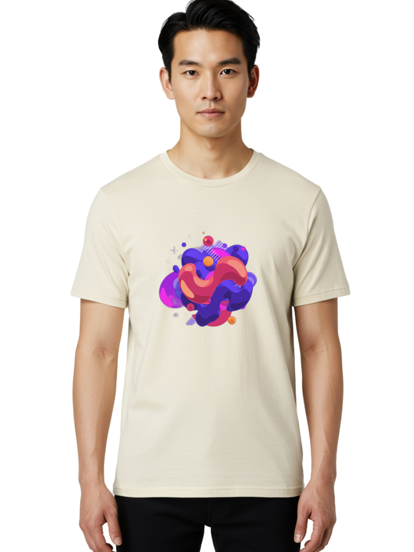 Abstract-Fluid-Shapes Men'S Graphic Tee, 100% Cotton, Comfortable Casual Summer Wear, Machine Washable, Vintage Camera, Old Camera, Antique Camera, Black Camera, Classic Photography, Photography Equipment, Nostalgic Device, Film Camera, Bag124