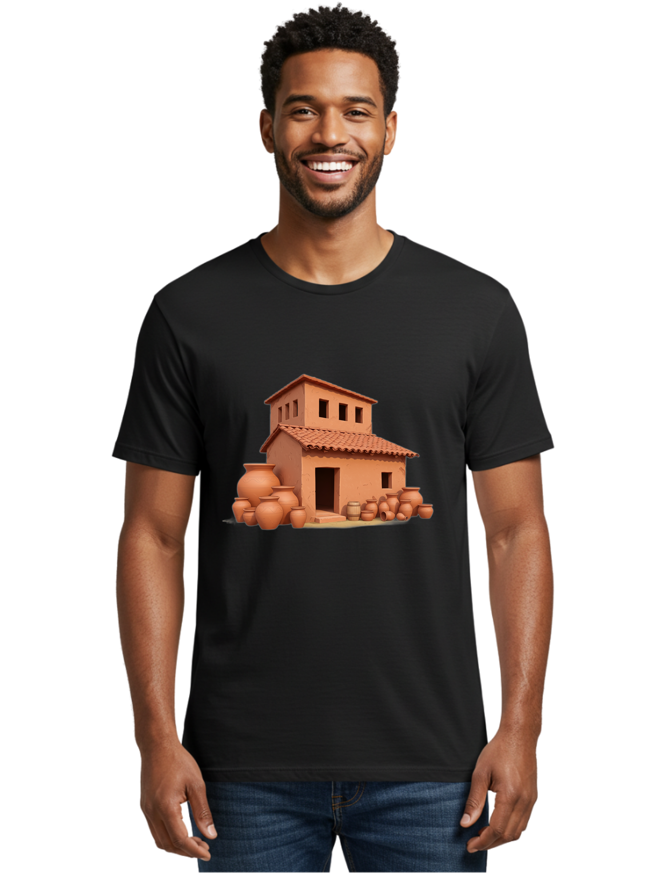 Adobe-House-1 Men'S Graphic Tee, 100% Cotton, Comfortable Casual Summer Wear, Machine Washable, Vintage Camera, Old Camera, Antique Camera, Black Camera, Classic Photography, Photography Equipment, Nostalgic Device, Film Camera, Camera Art Bag127