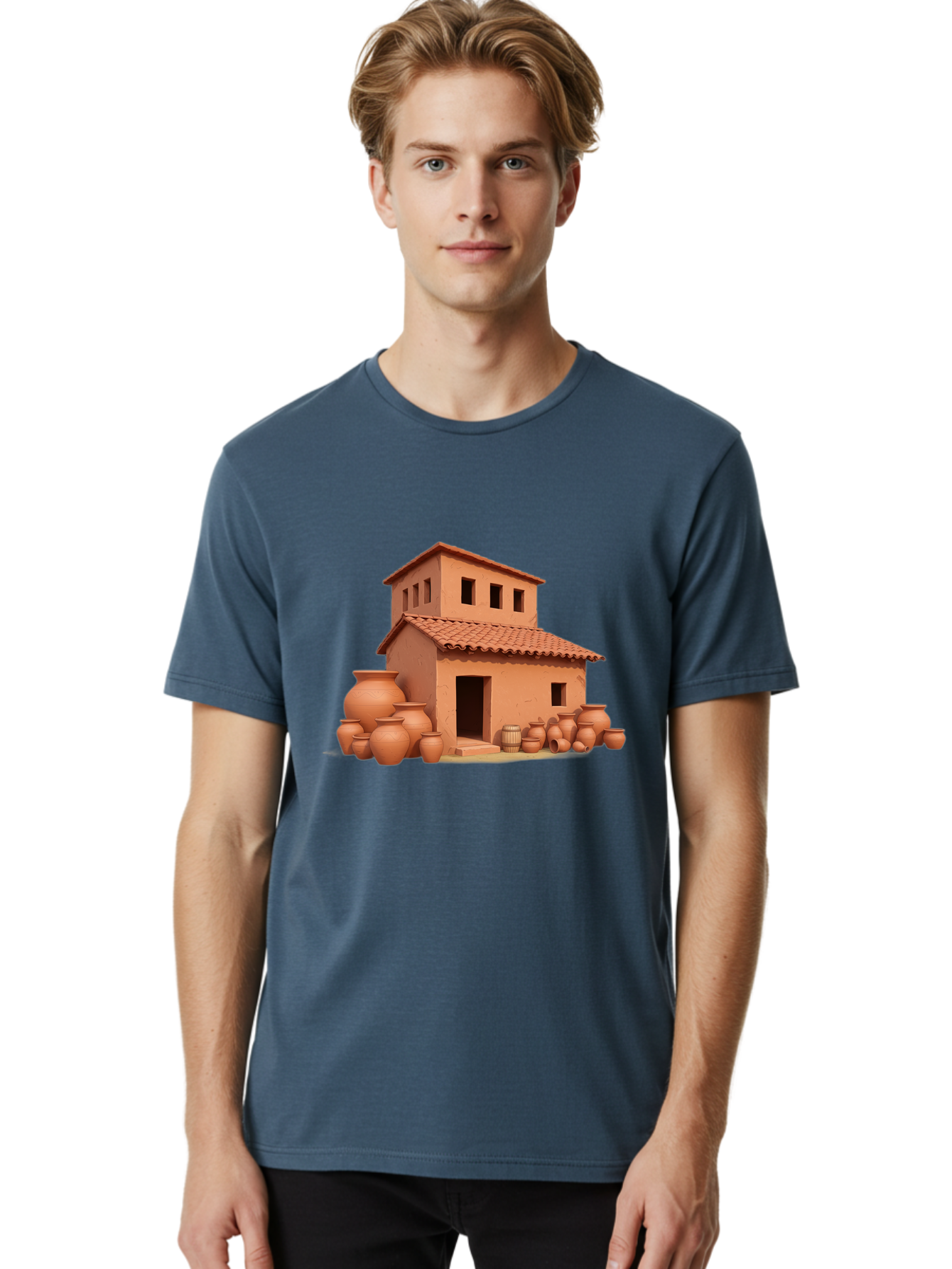 Adobe-House-1 Men'S Graphic Tee, 100% Cotton, Comfortable Casual Summer Wear, Machine Washable, Vintage Camera, Old Camera, Antique Camera, Black Camera, Classic Photography, Photography Equipment, Nostalgic Device, Film Camera, Camera Art Bag127