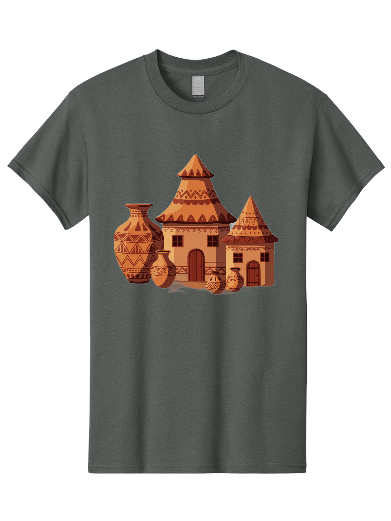 African-Huts-And-Vases Men'S Graphic Tee, 100% Cotton, Comfortable Casual Summer Wear, Machine Washable, Vintage Camera, Old Camera, Antique Camera, Black Camera, Classic Photography, Photography Equipment, Nostalgic Device, Film Camera, Bag130