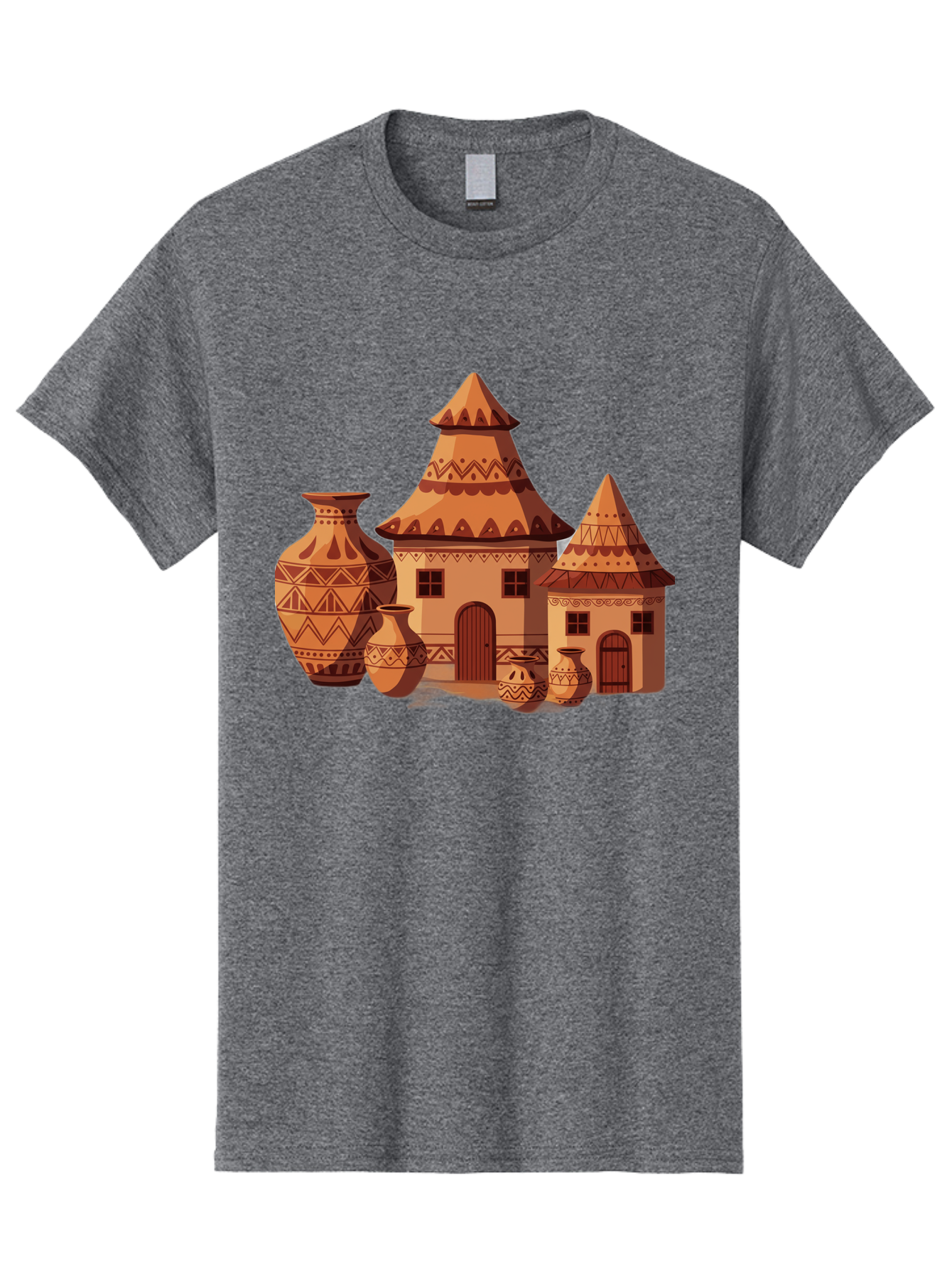 African-Huts-And-Vases Men'S Graphic Tee, 100% Cotton, Comfortable Casual Summer Wear, Machine Washable, Vintage Camera, Old Camera, Antique Camera, Black Camera, Classic Photography, Photography Equipment, Nostalgic Device, Film Camera, Bag130