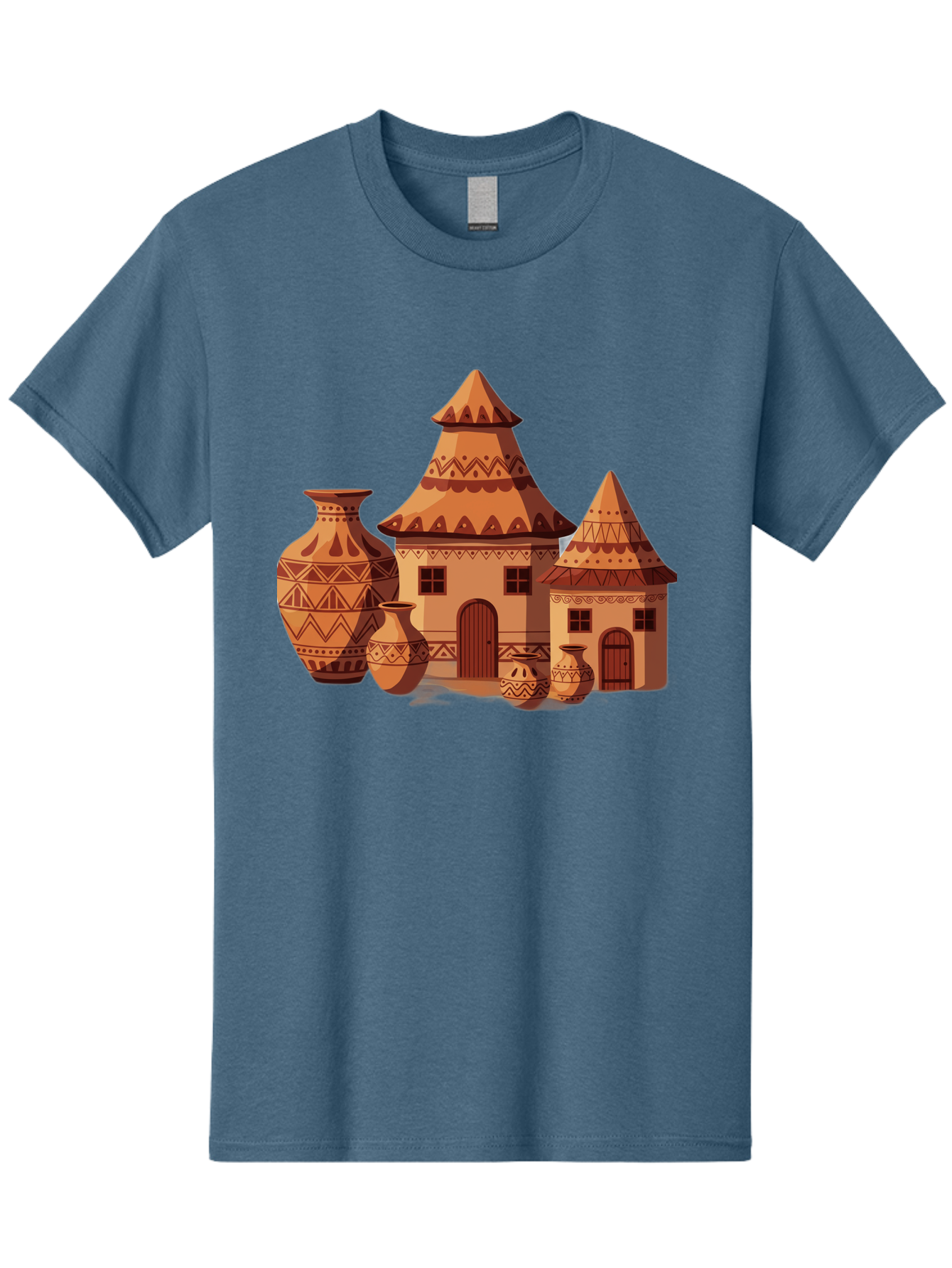 African-Huts-And-Vases Men'S Graphic Tee, 100% Cotton, Comfortable Casual Summer Wear, Machine Washable, Vintage Camera, Old Camera, Antique Camera, Black Camera, Classic Photography, Photography Equipment, Nostalgic Device, Film Camera, Bag130