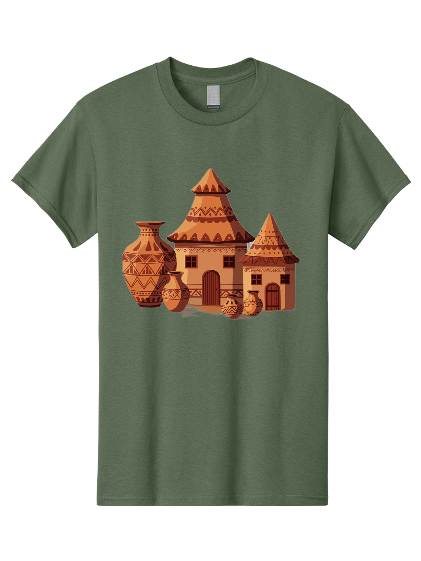 African-Huts-And-Vases Men'S Graphic Tee, 100% Cotton, Comfortable Casual Summer Wear, Machine Washable, Vintage Camera, Old Camera, Antique Camera, Black Camera, Classic Photography, Photography Equipment, Nostalgic Device, Film Camera, Bag130